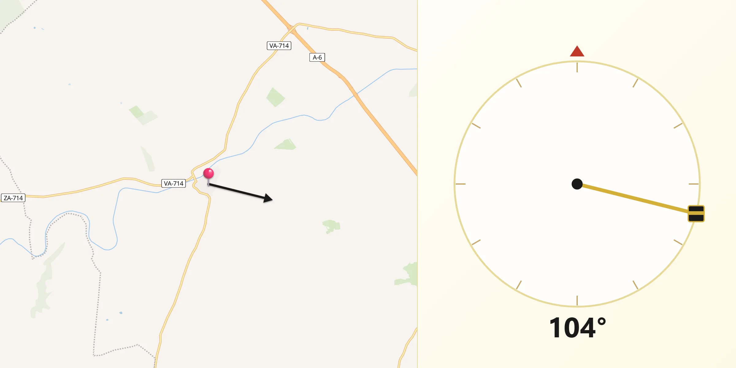 Dirección de la Qibla desde San Pedro de Latarce