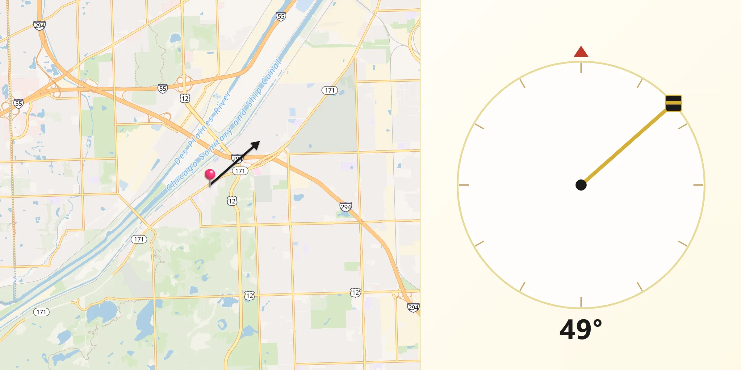 Qibla Direction from Willow Springs