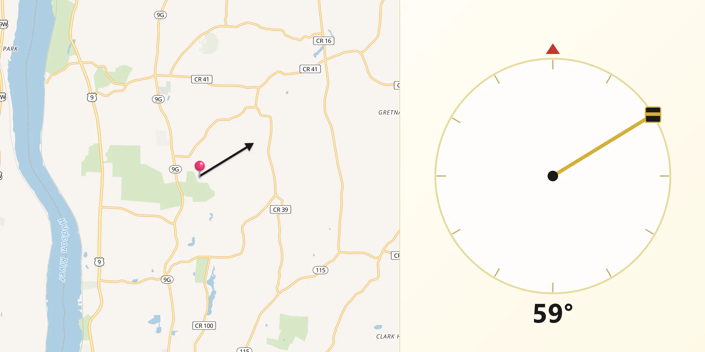 Qibla Direction from Haviland
