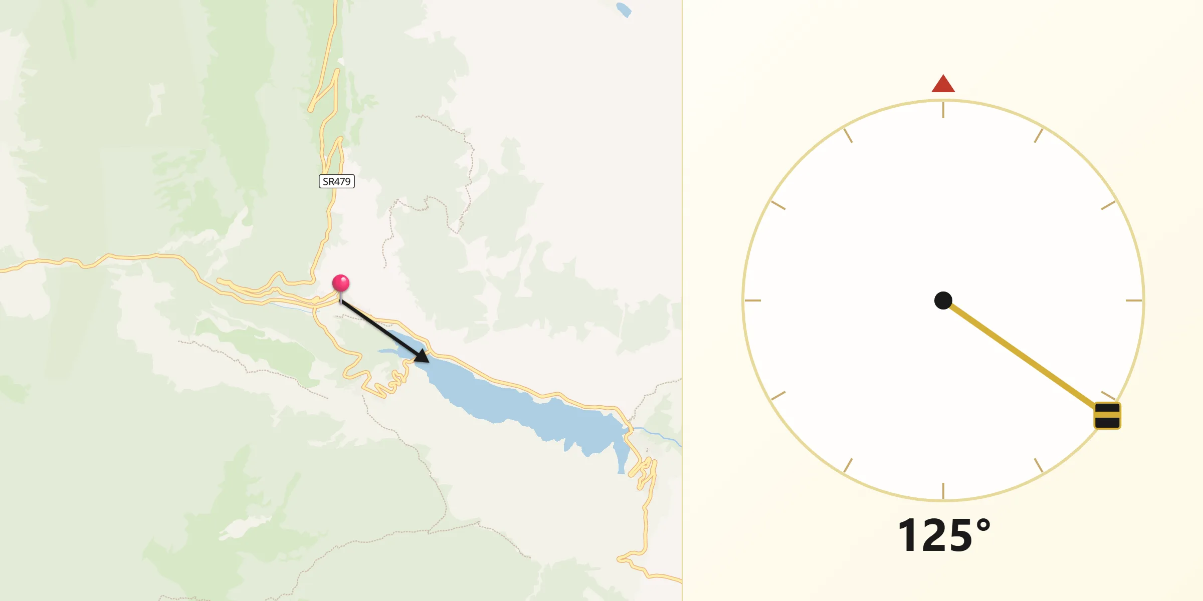 Direzione della Qibla da Villetta Barrea