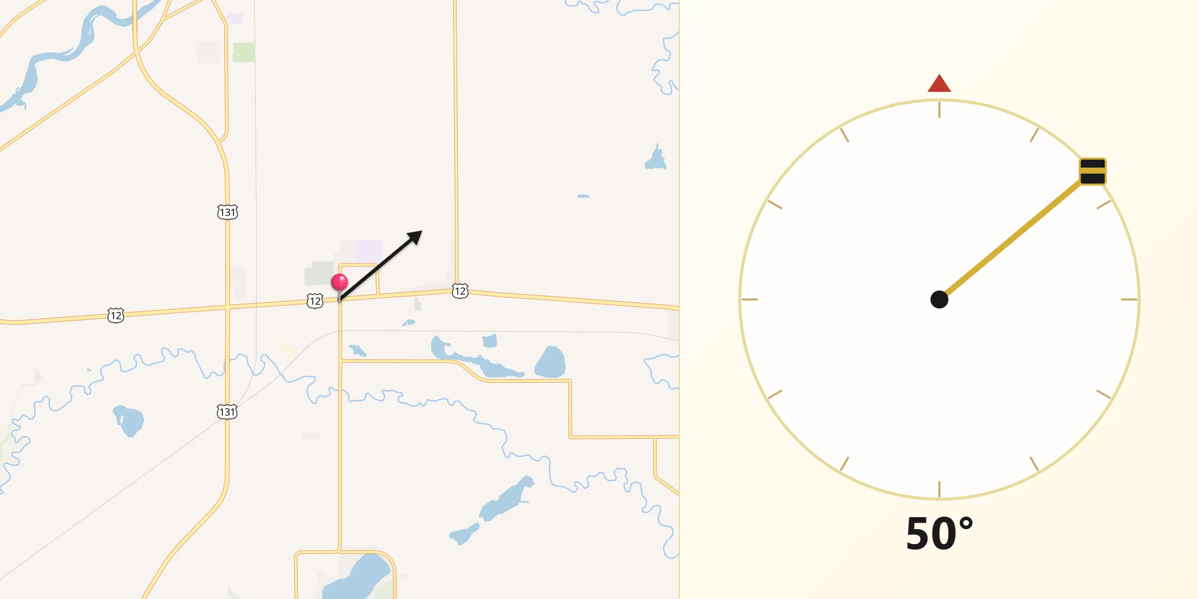 Qibla Direction from White Pigeon