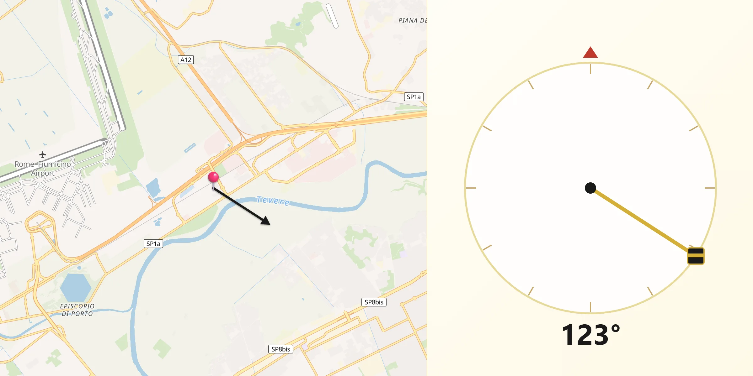 Direzione della Qibla da Parco Leonardo