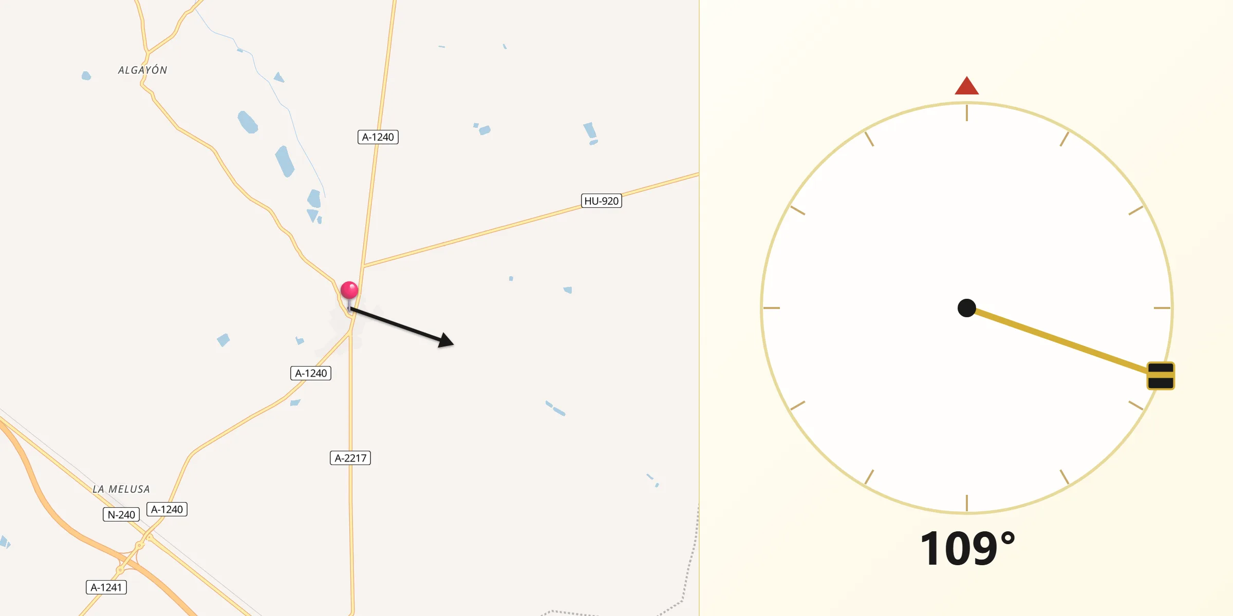 Dirección de la Qibla desde el Torricó / Altorricon