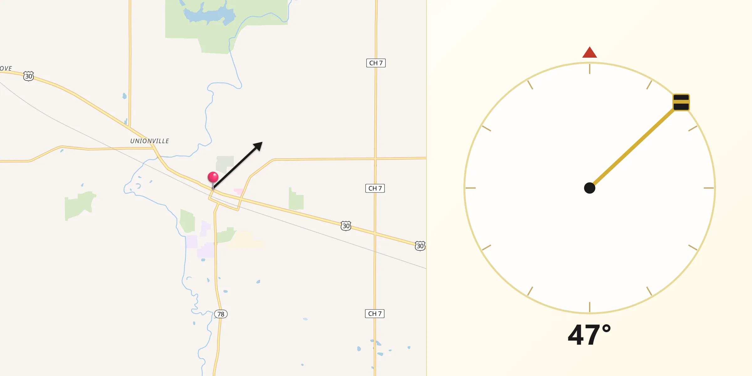 Qibla Direction from Morrison