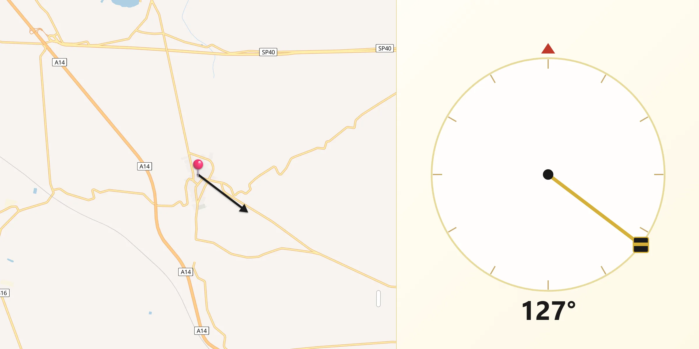 Direzione della Qibla da Poggio Imperiale