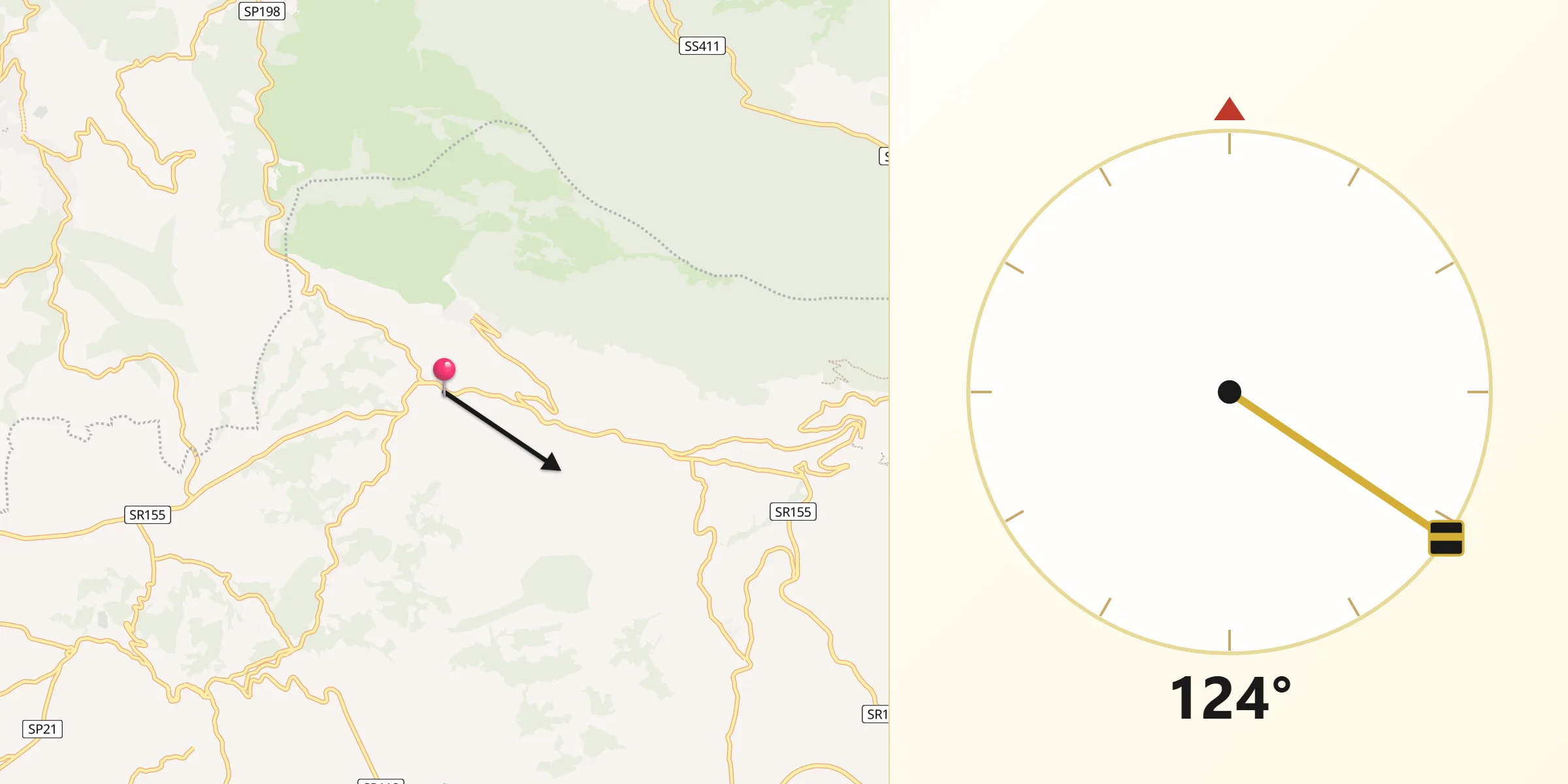 Direzione della Qibla da La Forma