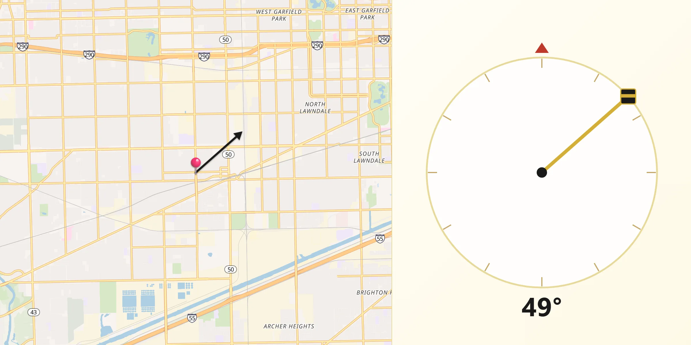 Qibla Direction from Cicero