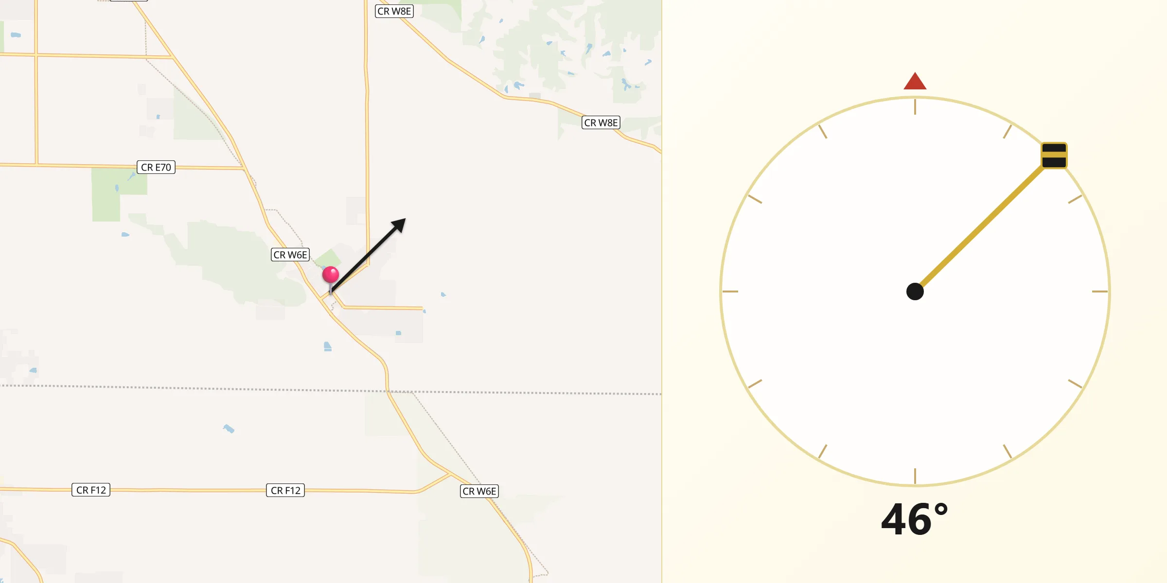 Qibla Direction from Ely