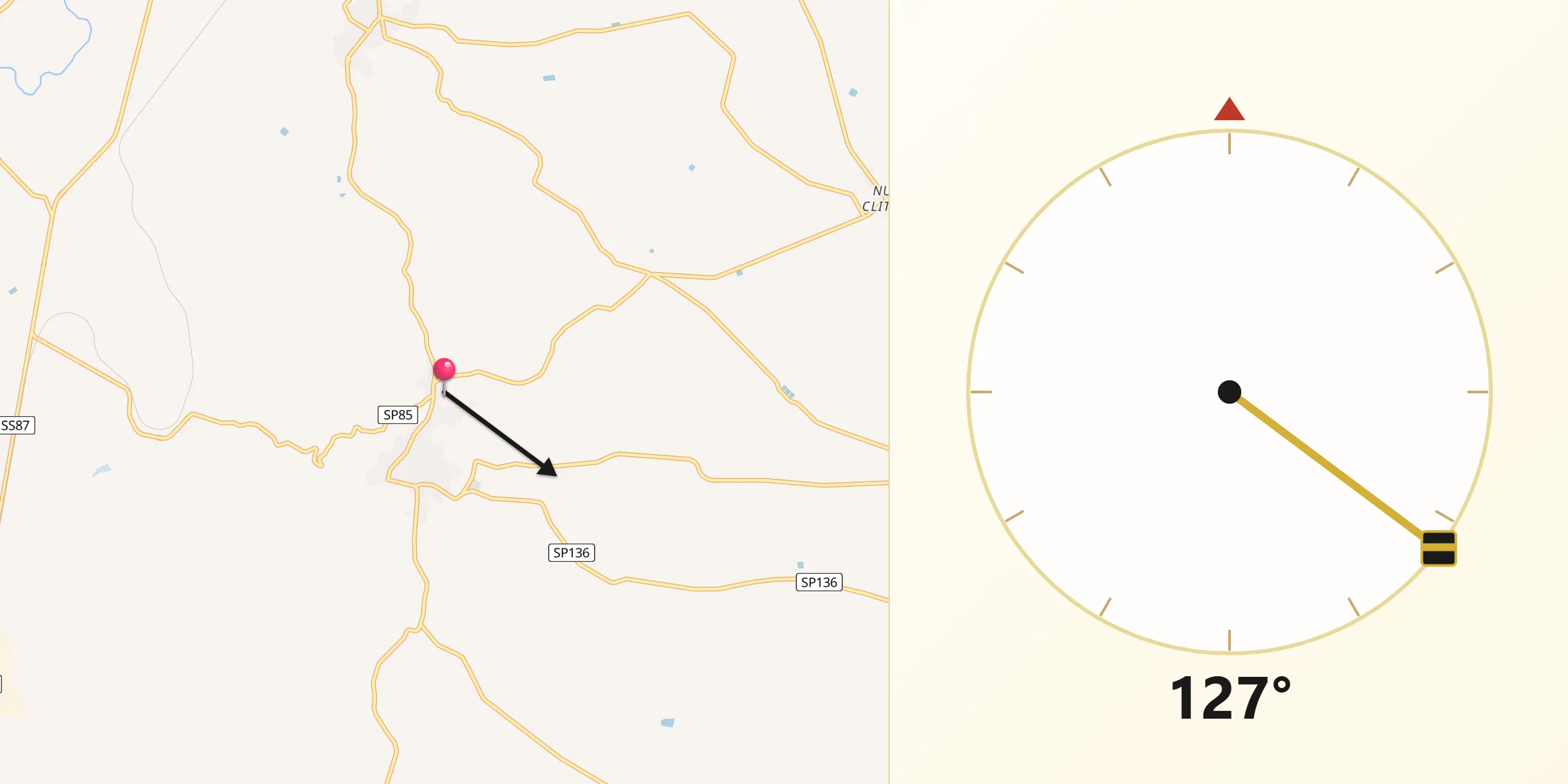 Direzione della Qibla da San Martino in Pensilis