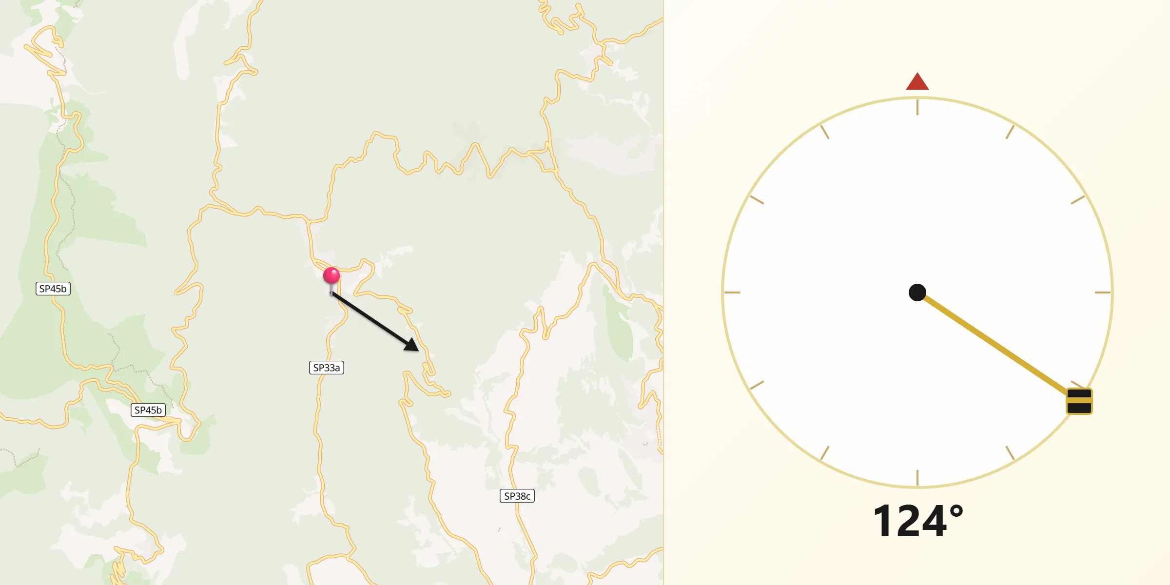 Direzione della Qibla da San Vito Romano