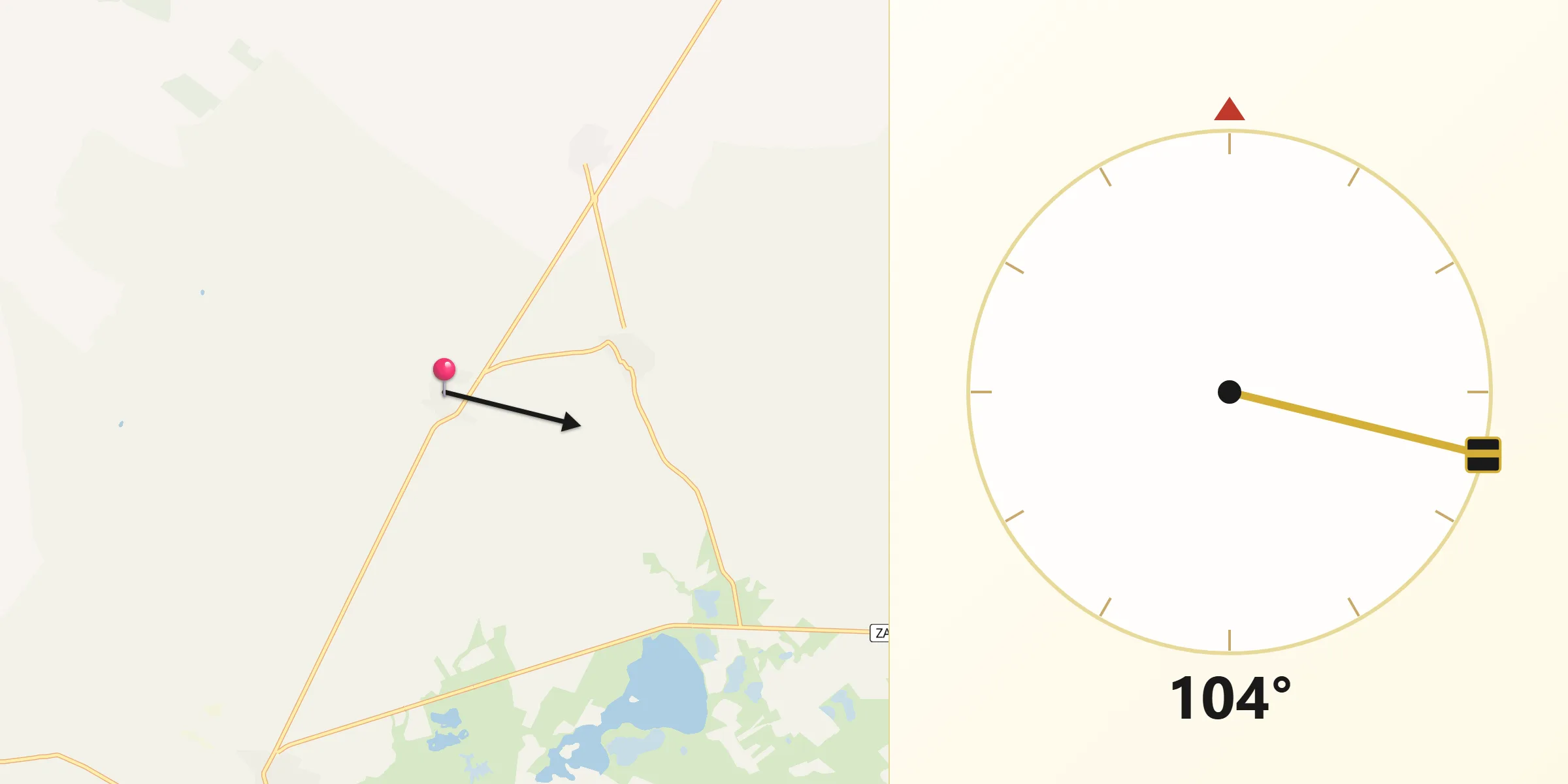 Dirección de la Qibla desde San Agustín del Pozo