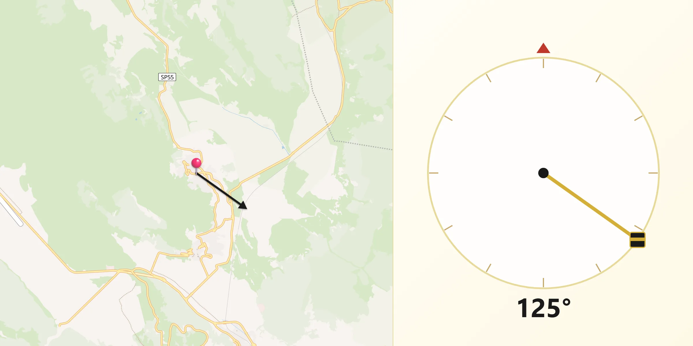 Direzione della Qibla da Pescocostanzo