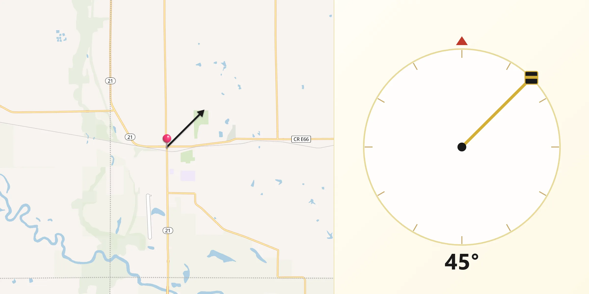 Qibla Direction from Belle Plaine