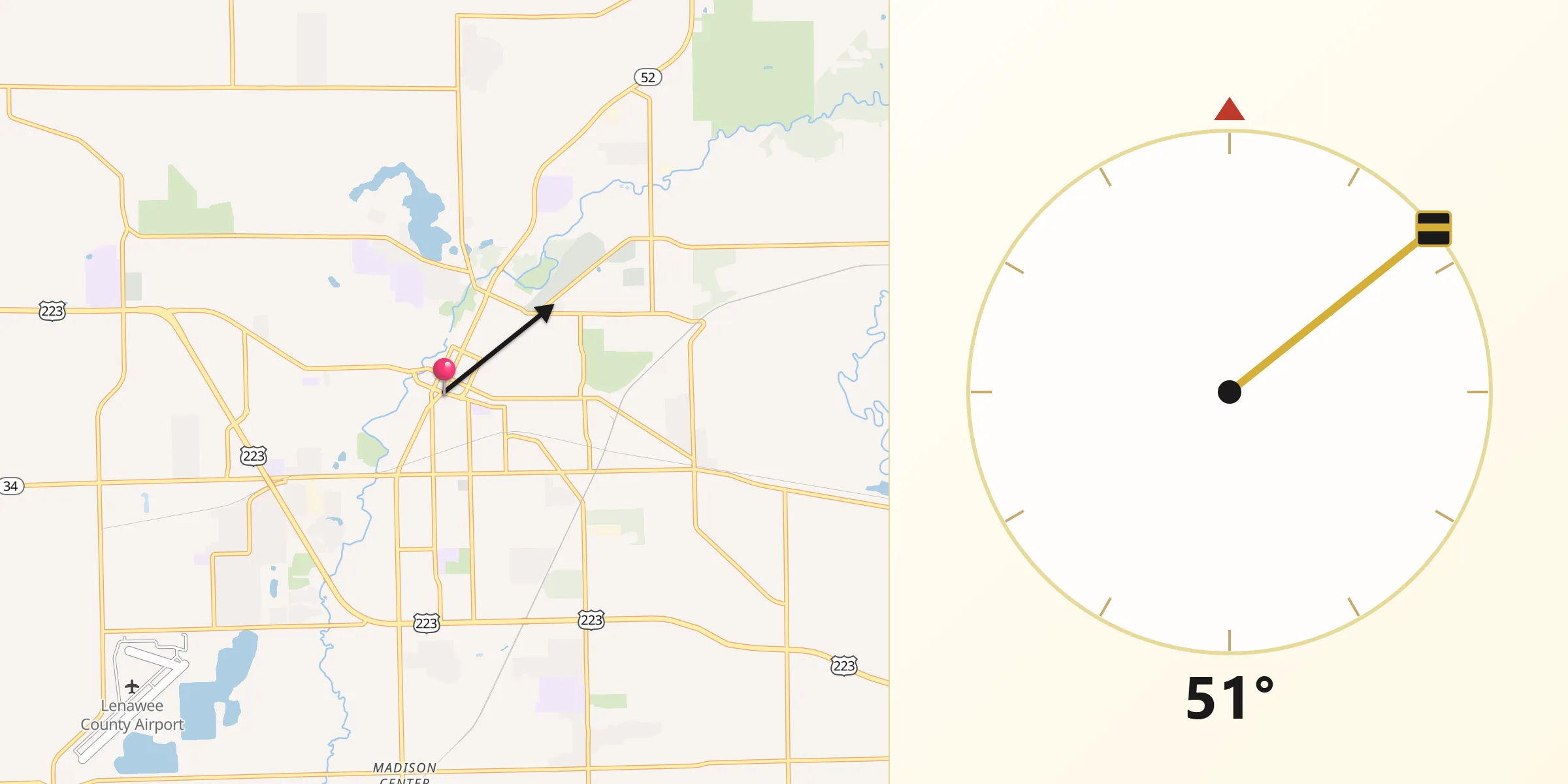 Qibla Direction from Adrian