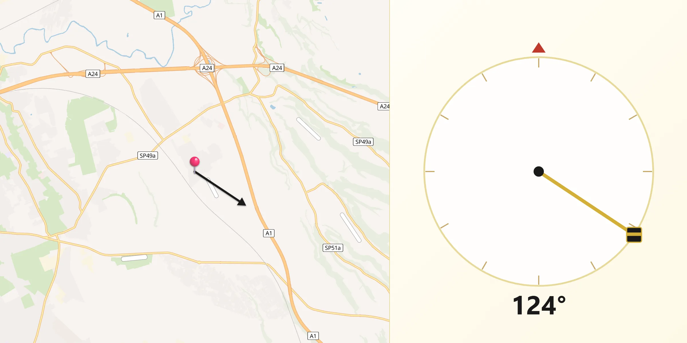 Direzione della Qibla da Corcolle
