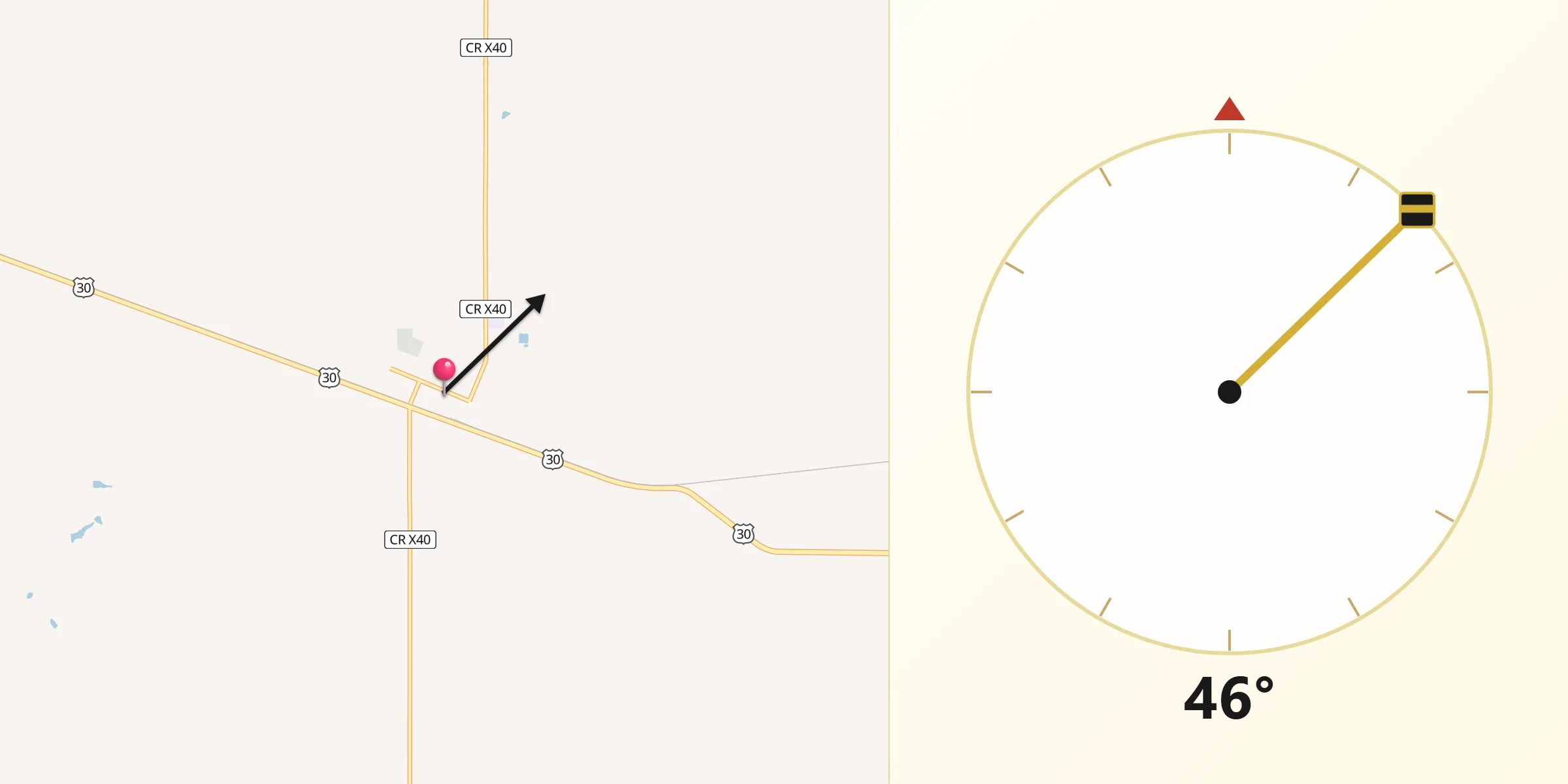 Qibla Direction from Mechanicsville