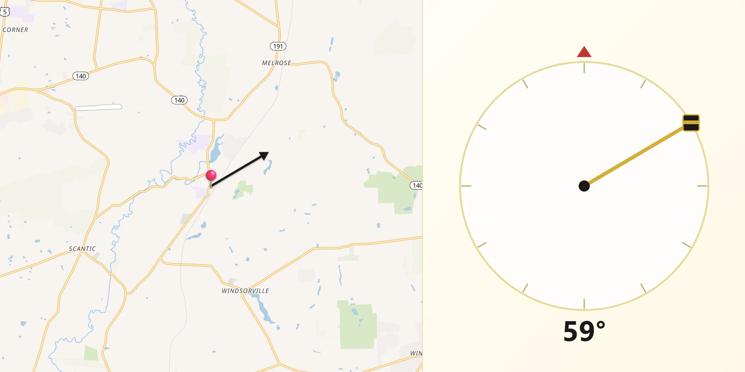 Qibla Direction from East Windsor