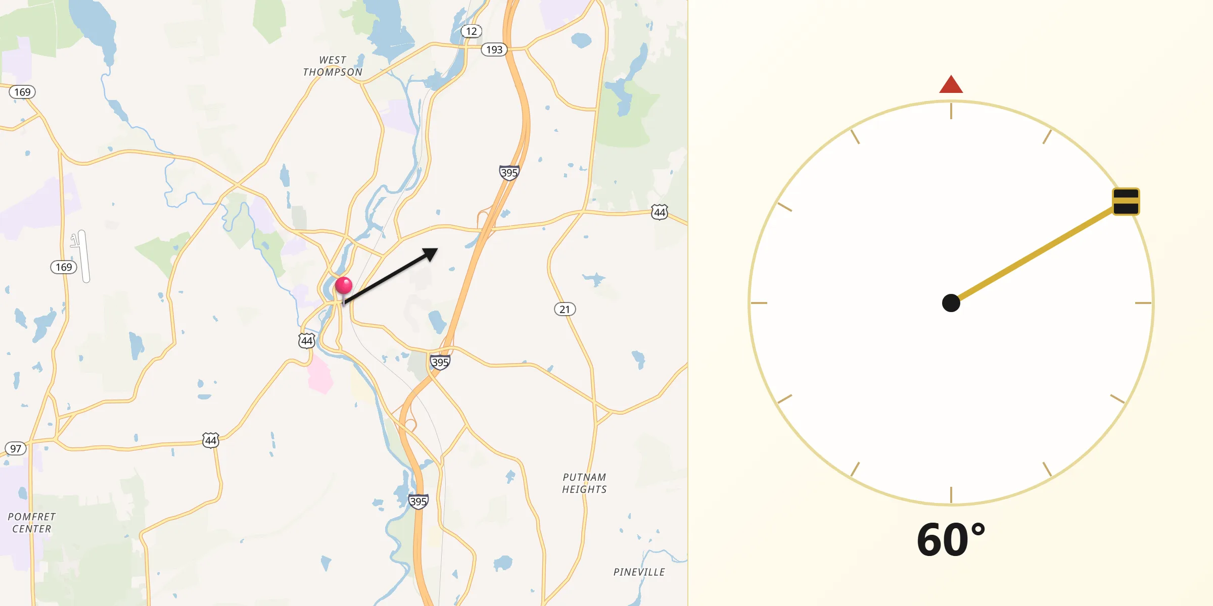 Qibla Direction from Putnam