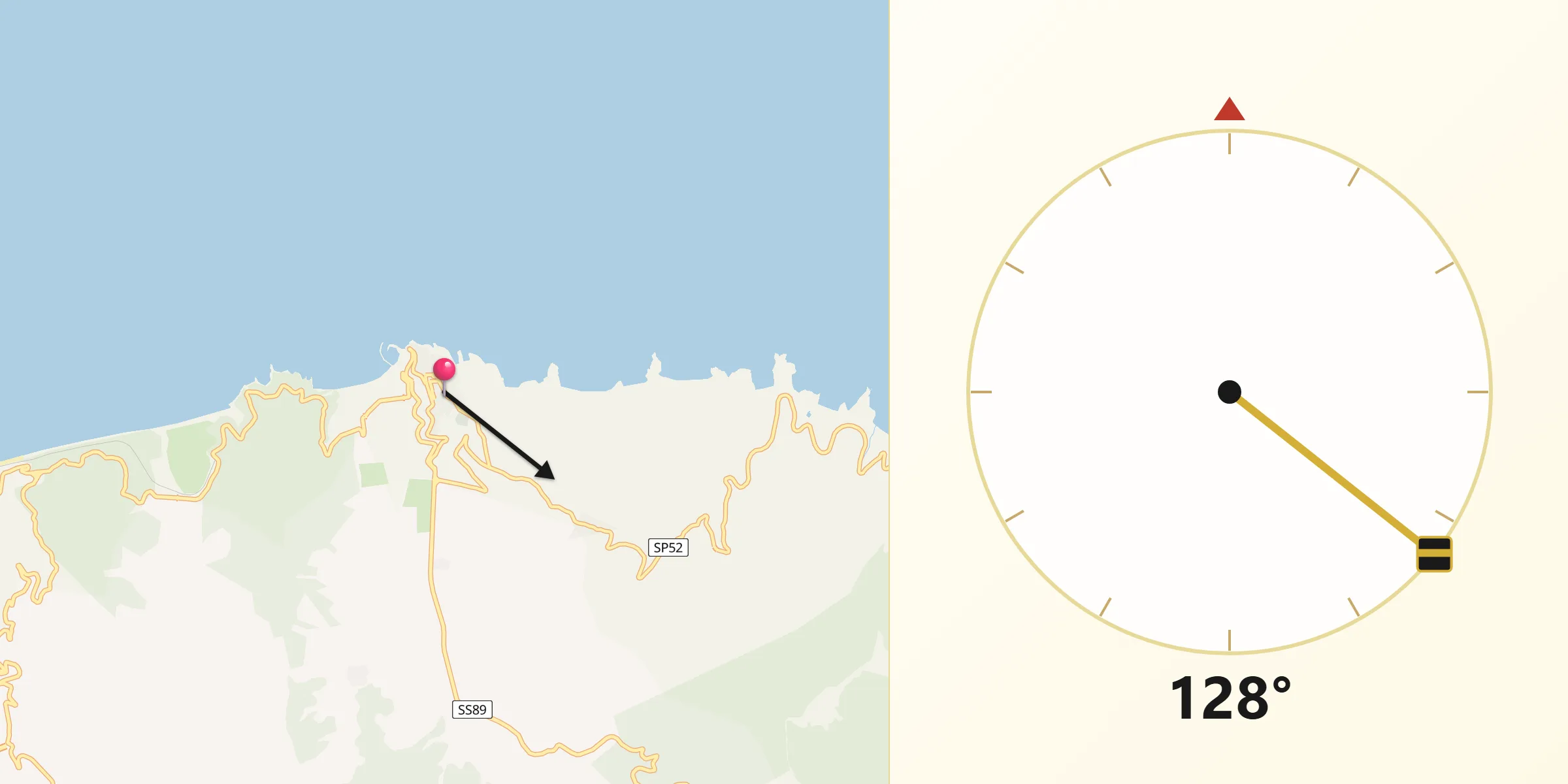 Direzione della Qibla da Peschici