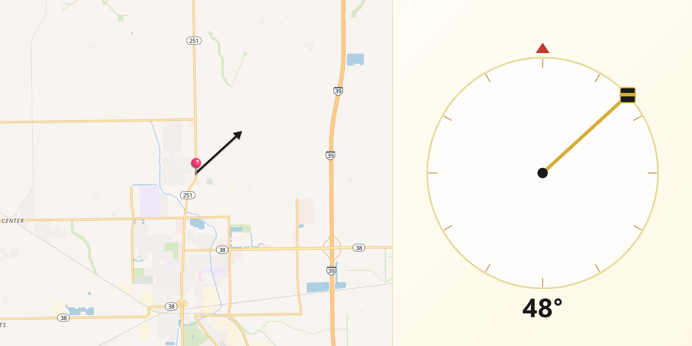 Qibla Direction from Hillcrest