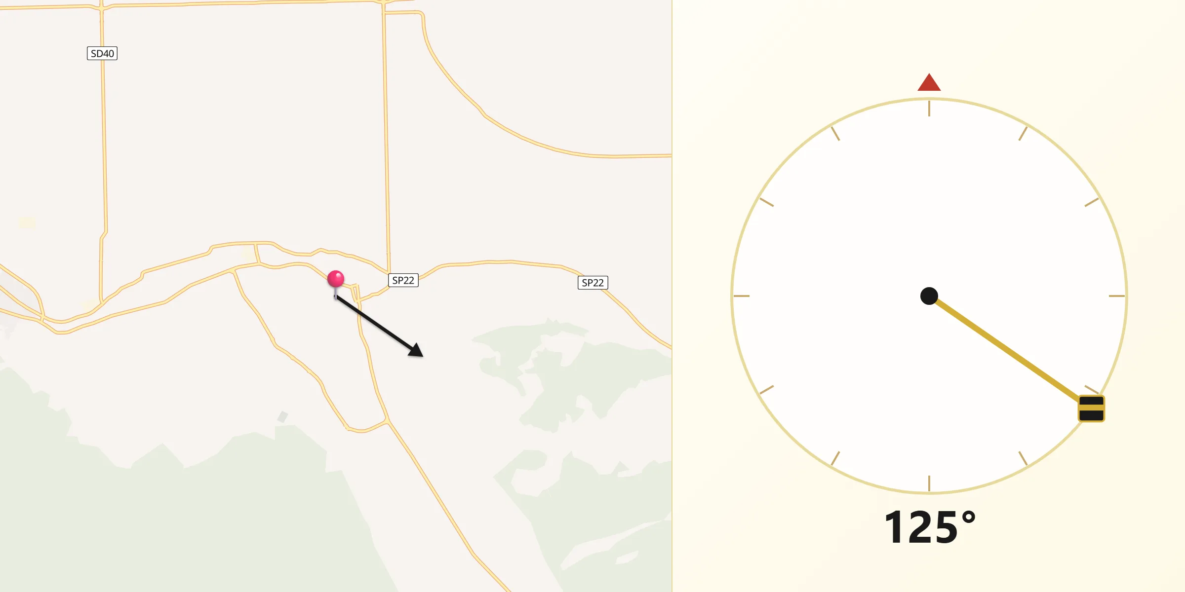 Direzione della Qibla da Trasacco