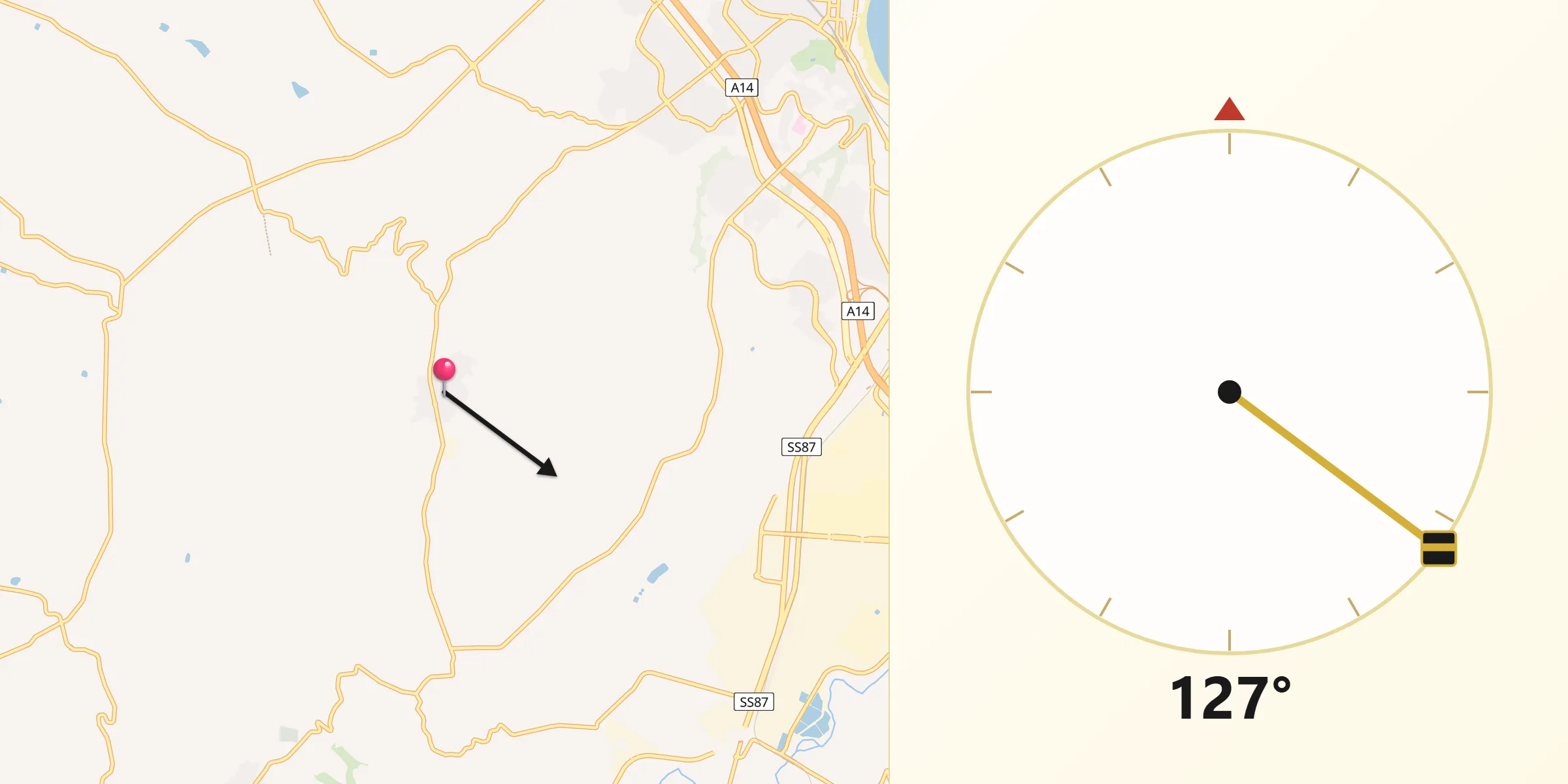 Direzione della Qibla da San Giacomo degli Schiavoni