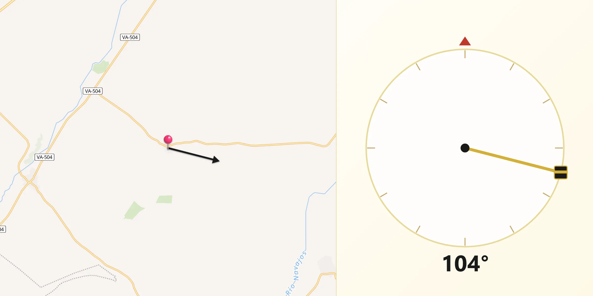 Dirección de la Qibla desde Villalán de Campos