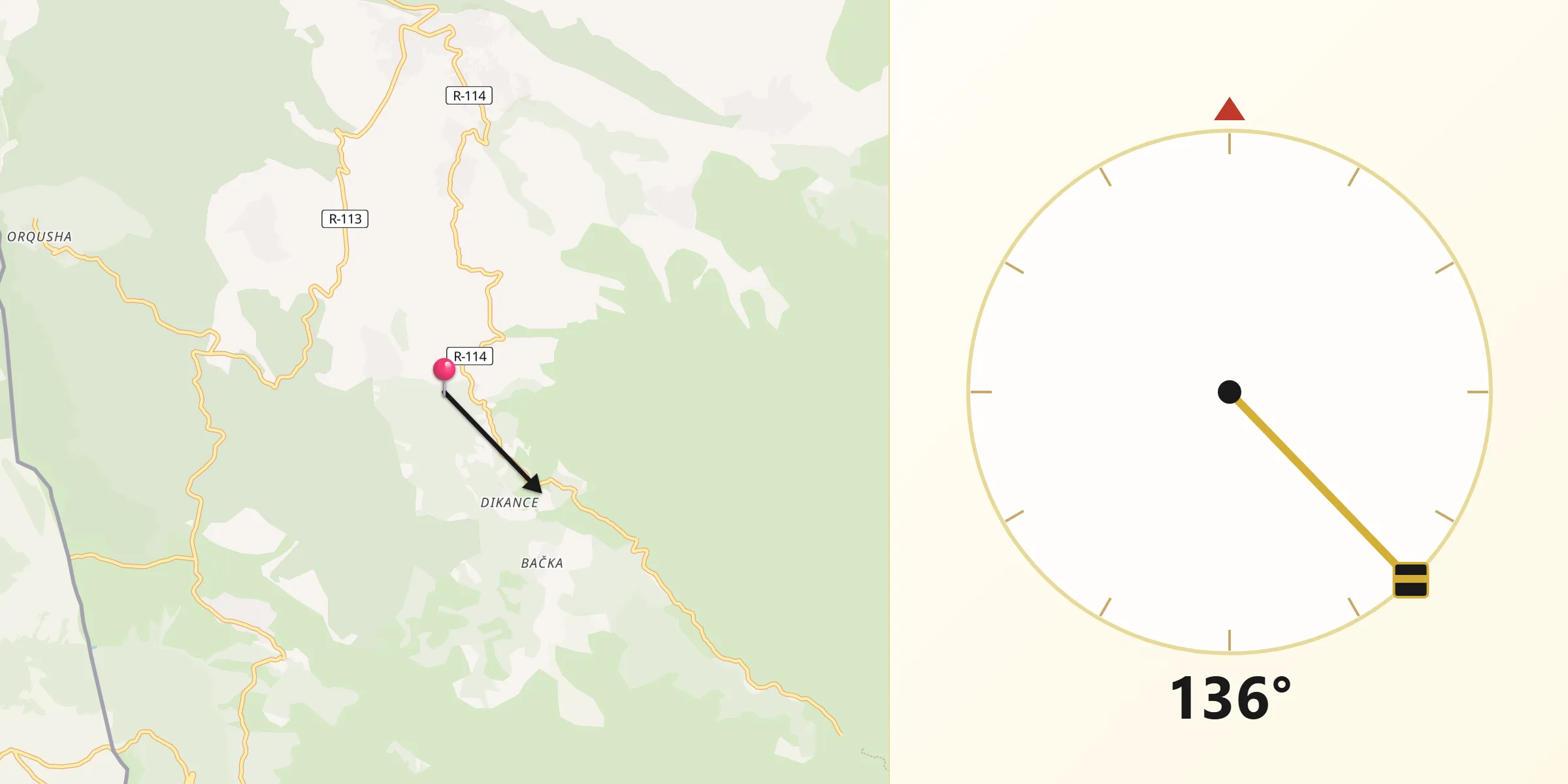 Drejtimi i Qibles nga Dragash