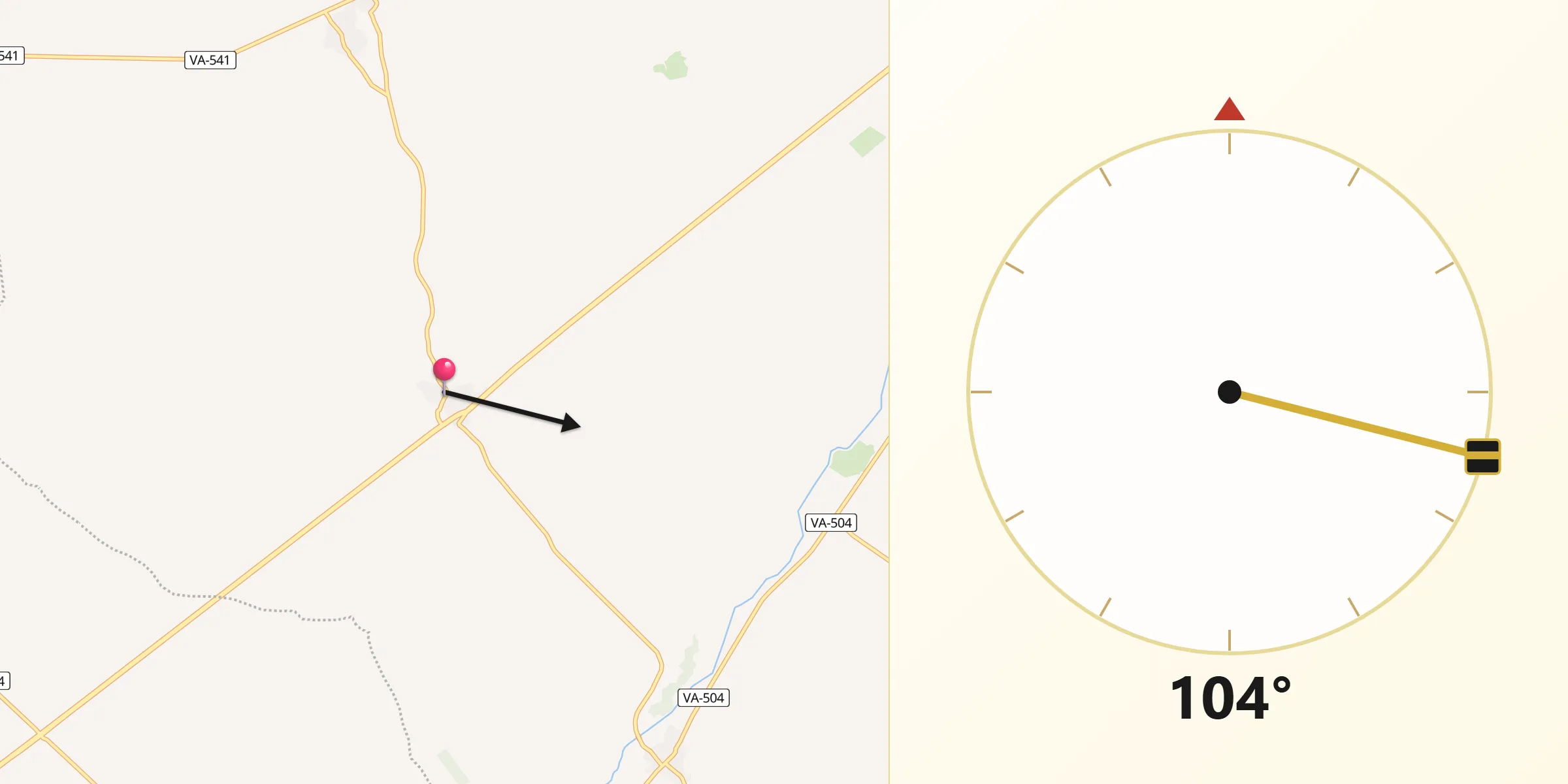 Dirección de la Qibla desde Valdunquillo