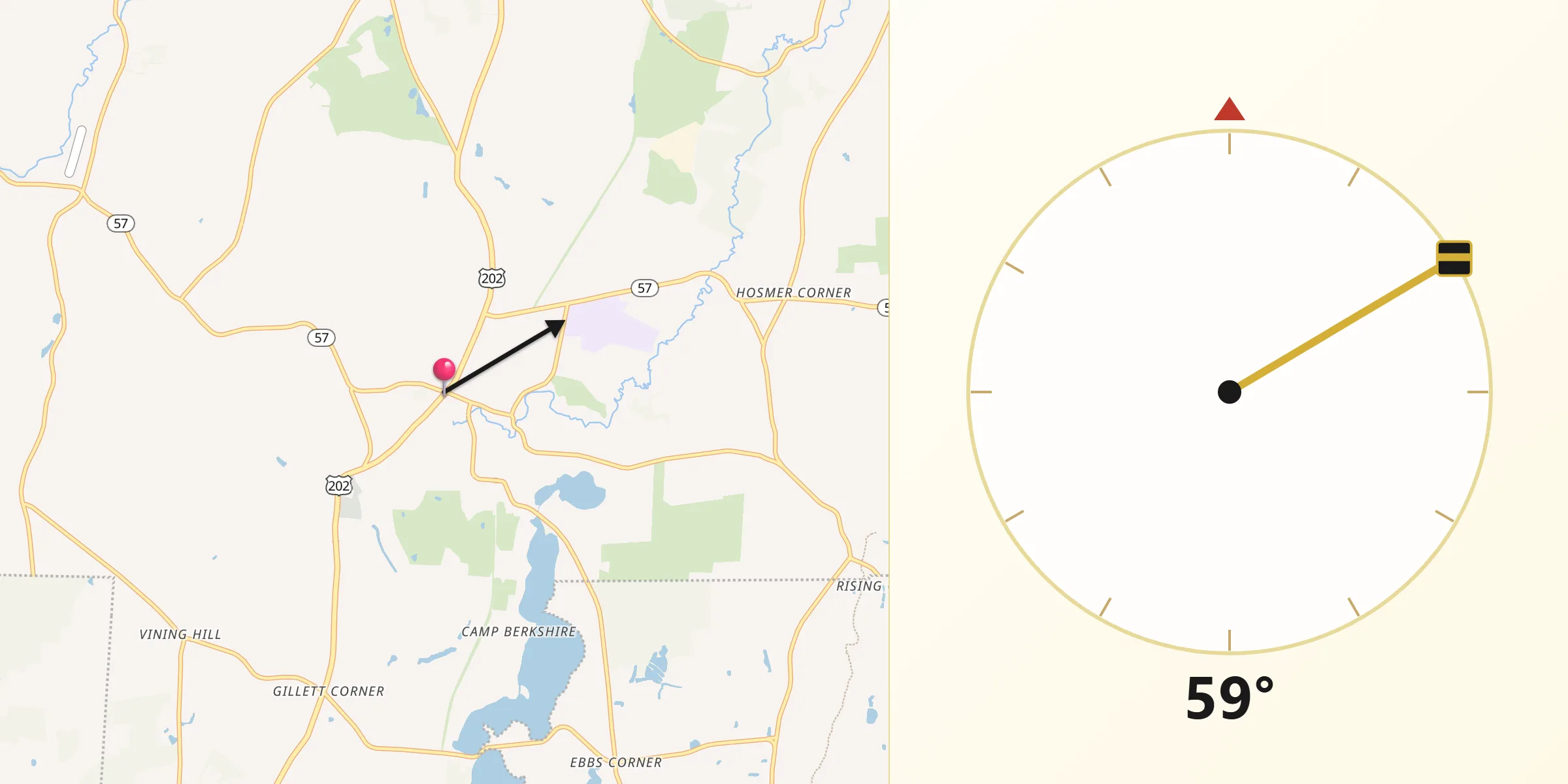 Qibla Direction from Southwick