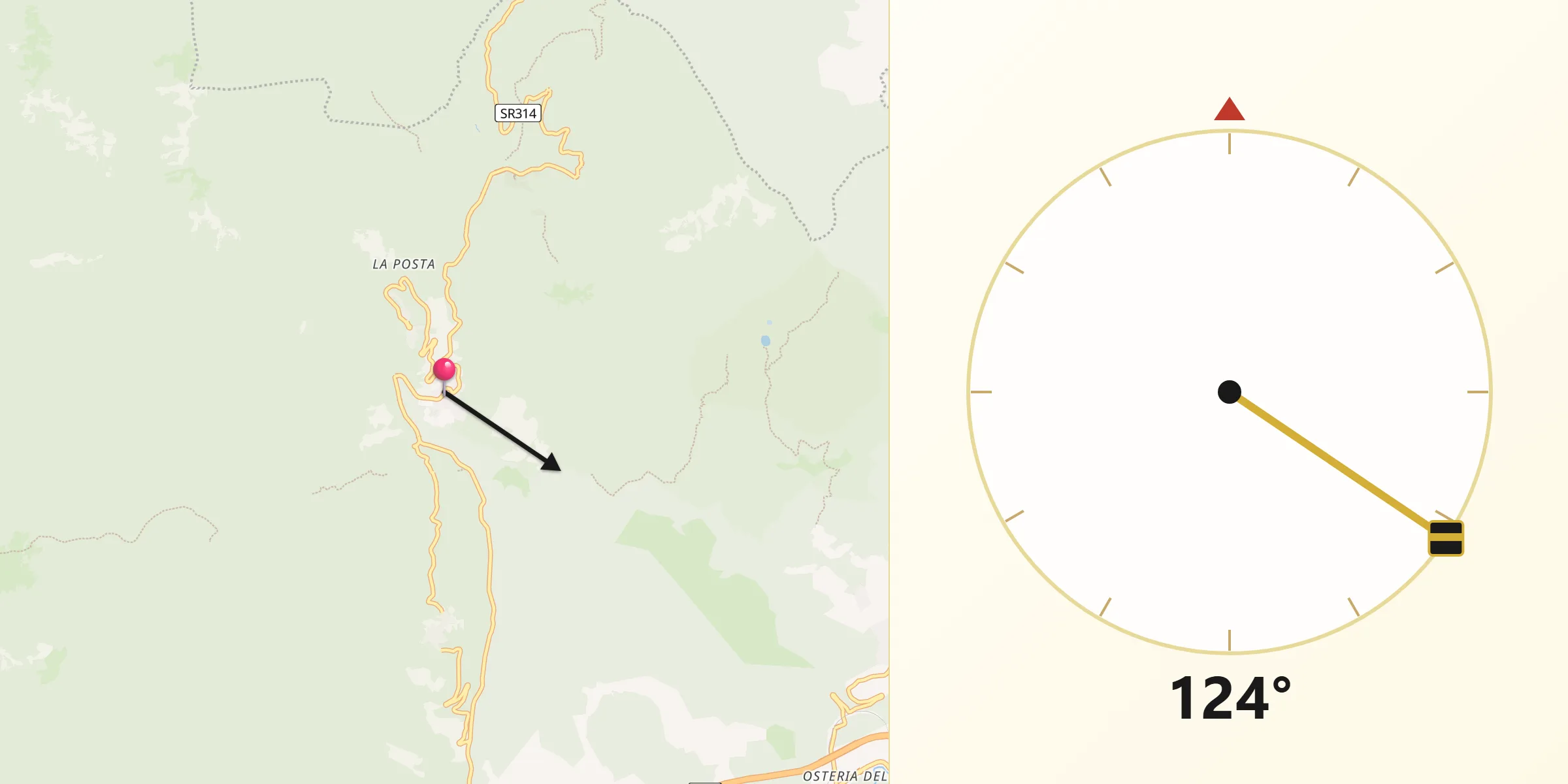 Direzione della Qibla da Licenza
