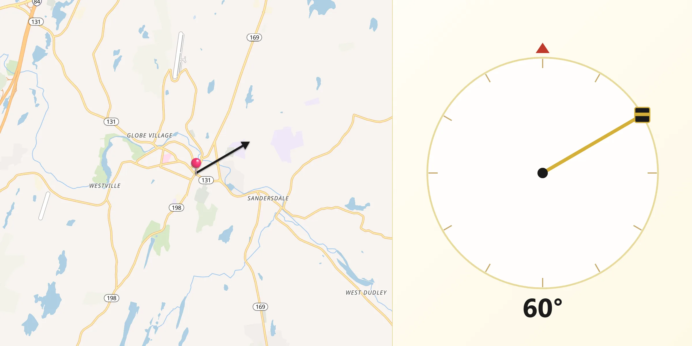 Qibla Direction from Southbridge