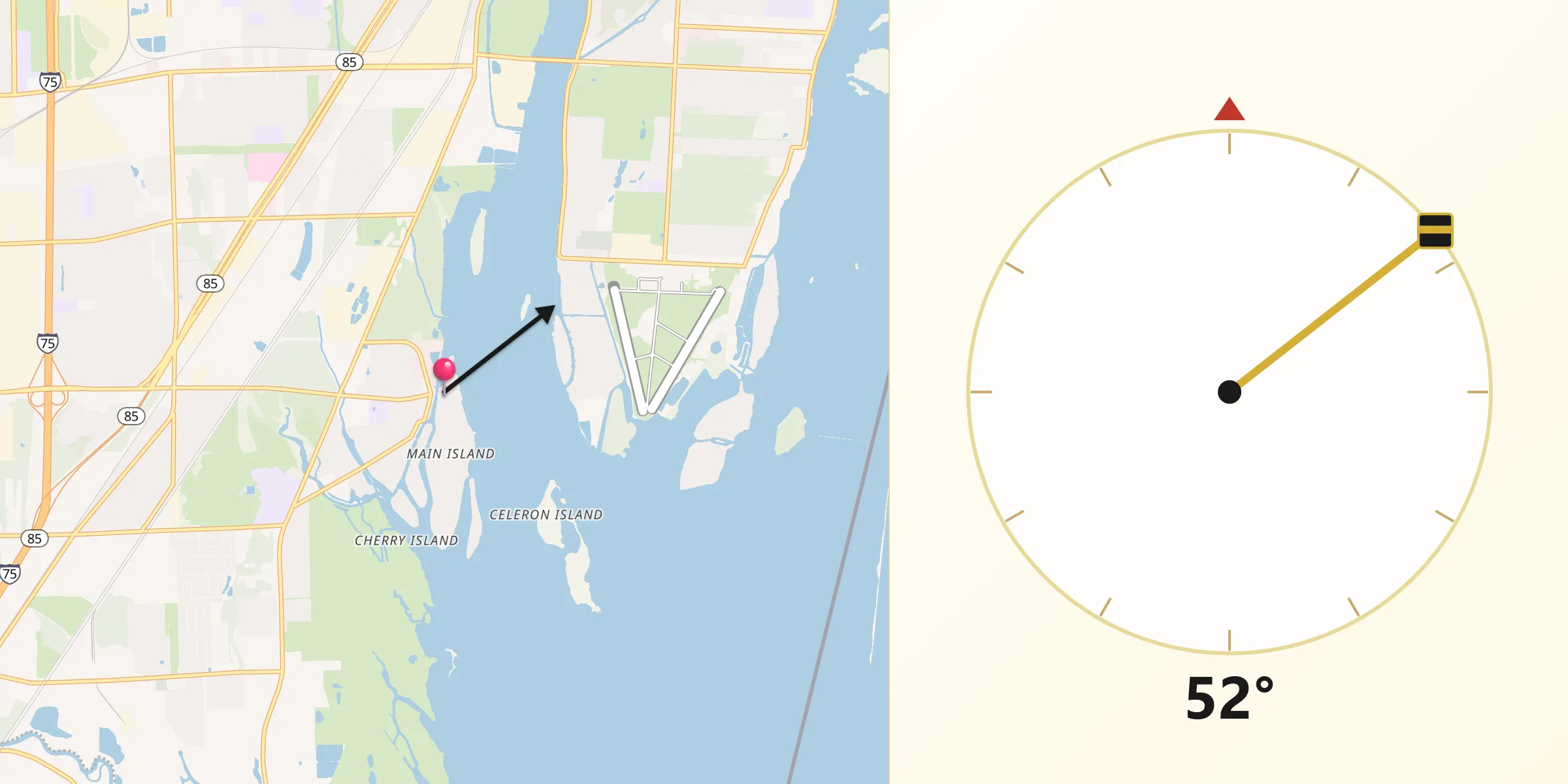 Qibla Direction from Gibraltar