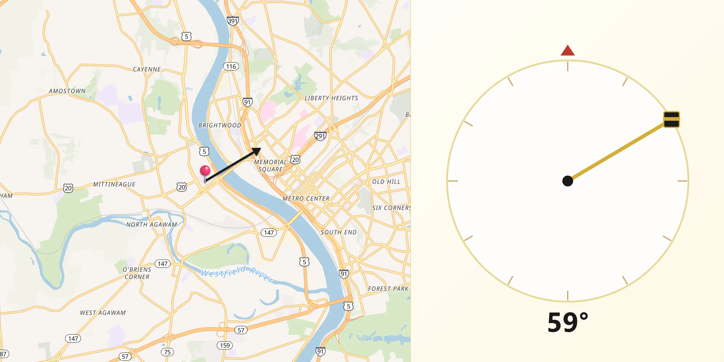 Qibla Direction from West Springfield