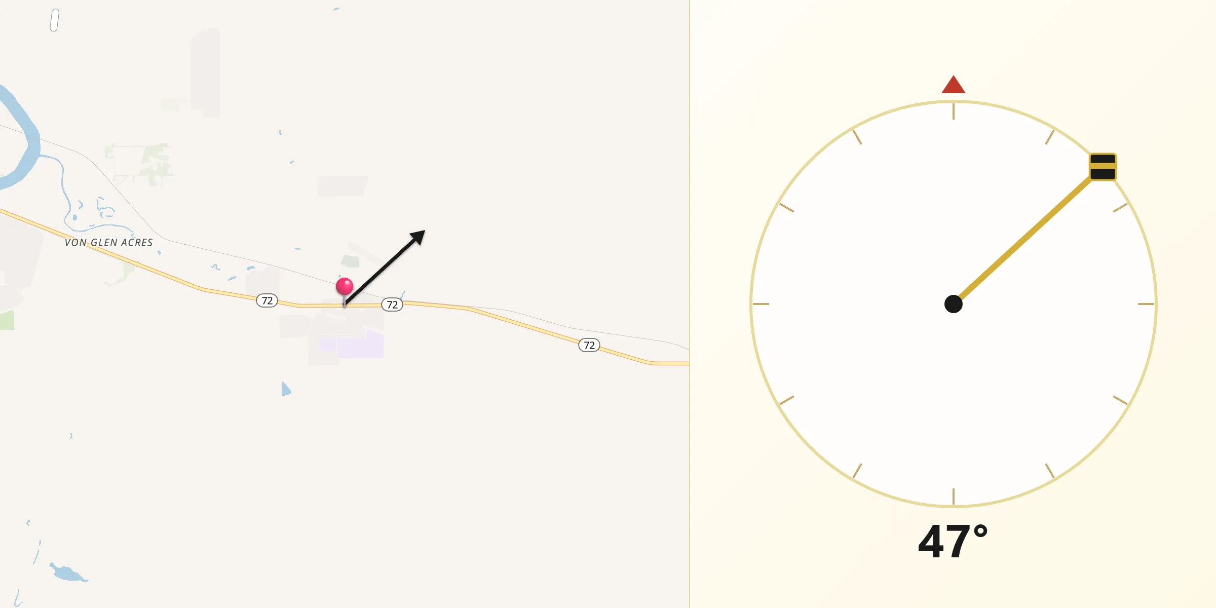 Qibla Direction from Stillman Valley