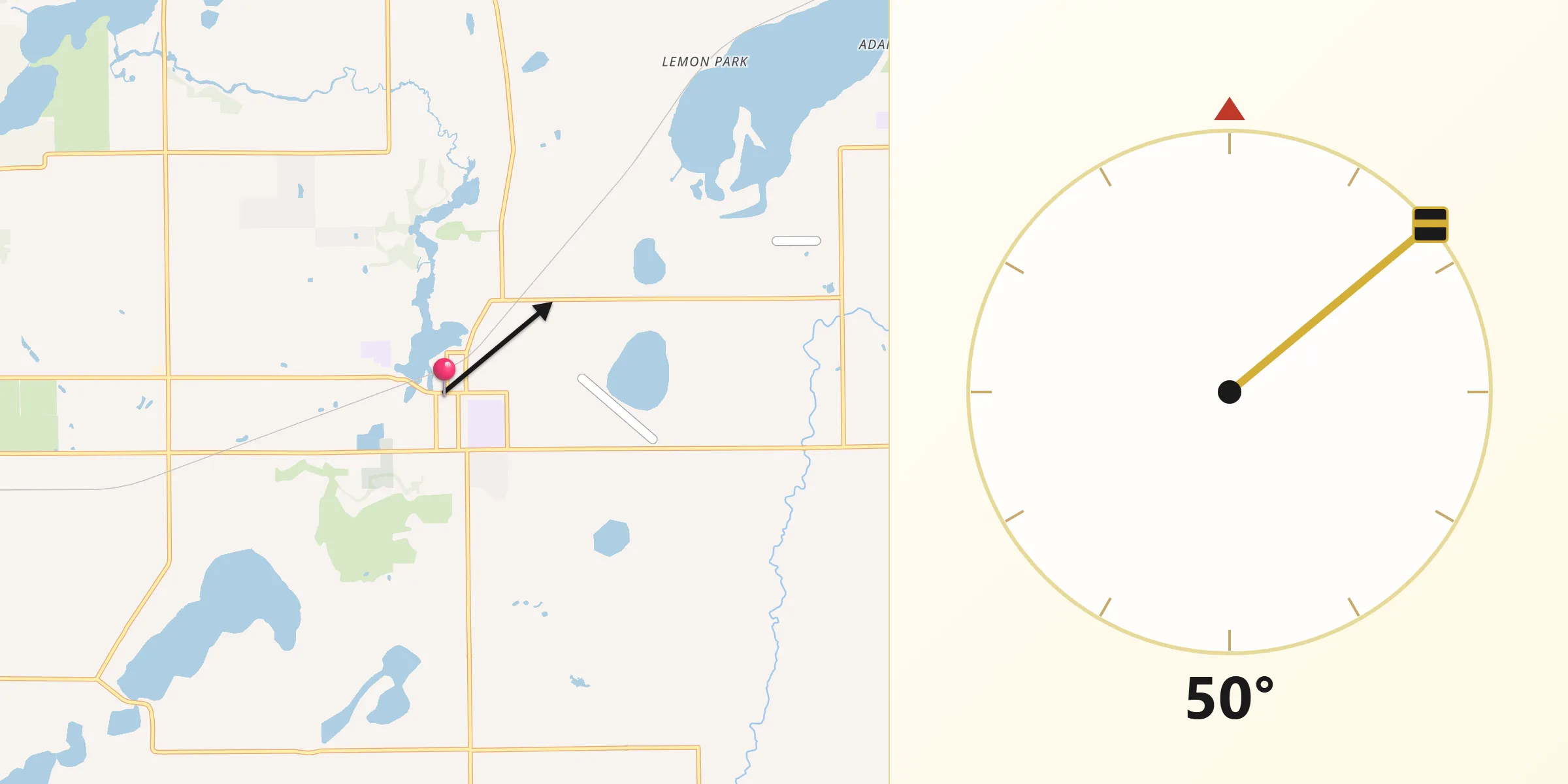 Qibla Direction from Vicksburg