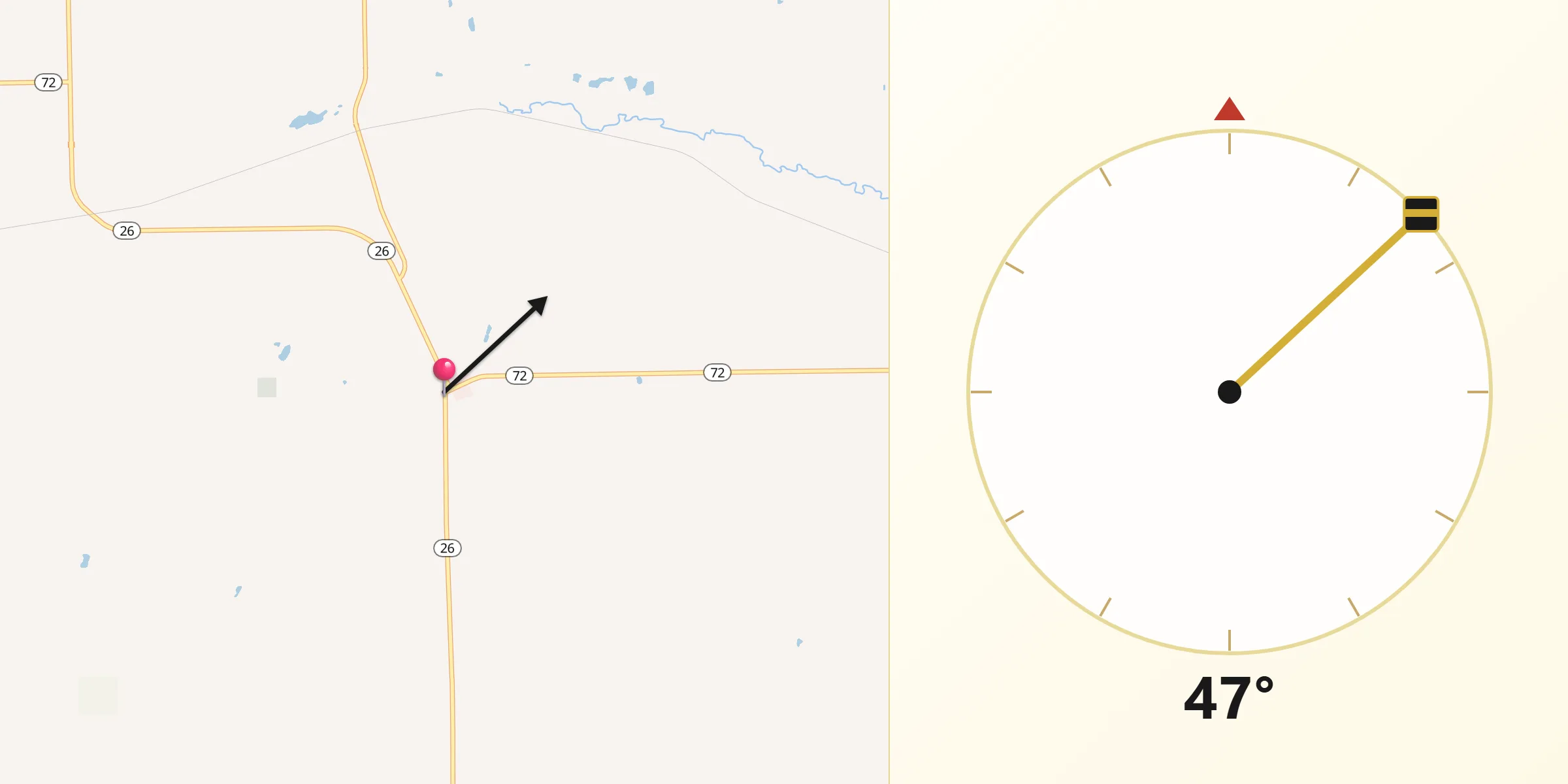Qibla Direction from Forreston