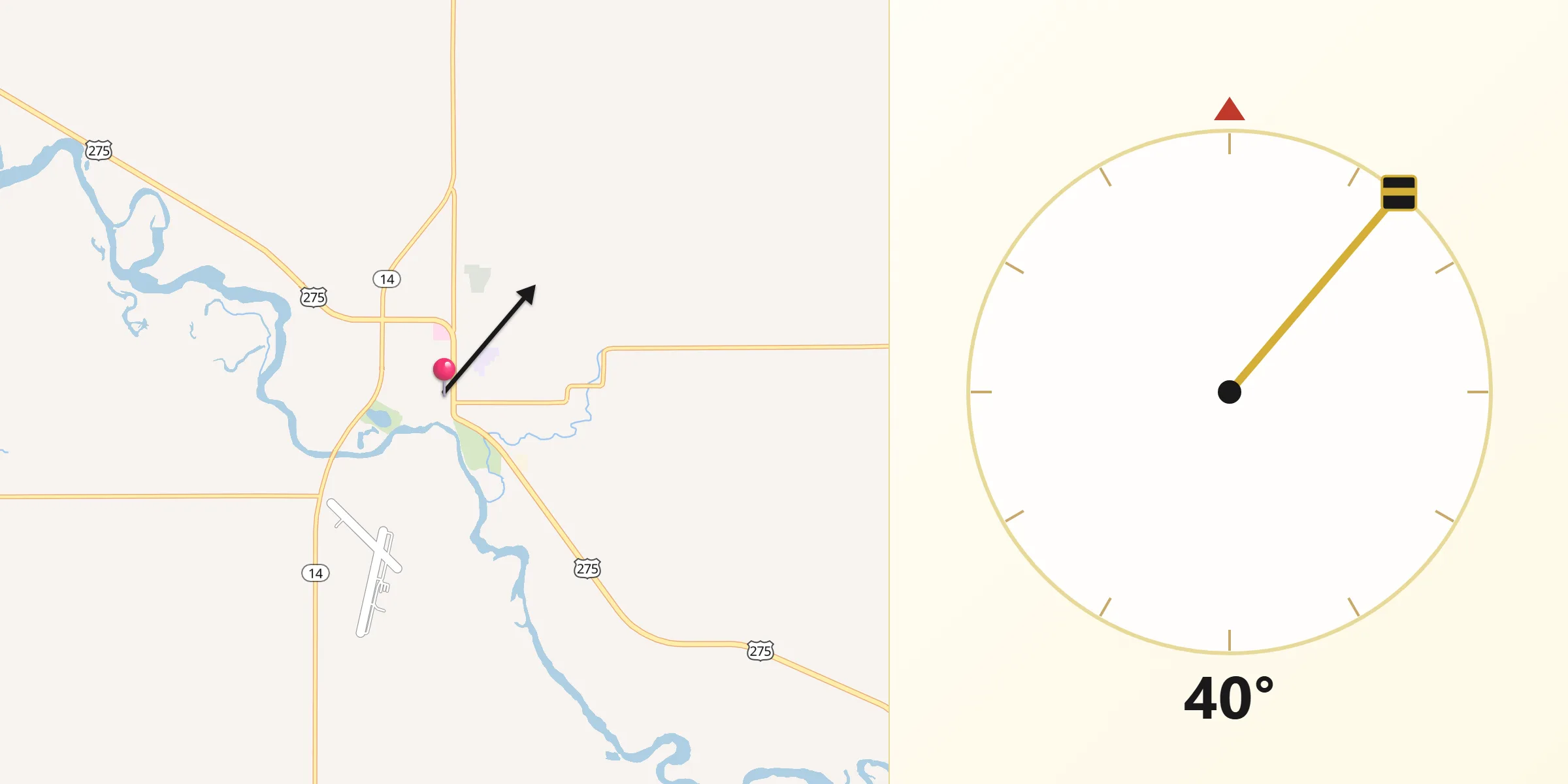 Qibla Direction from Neligh