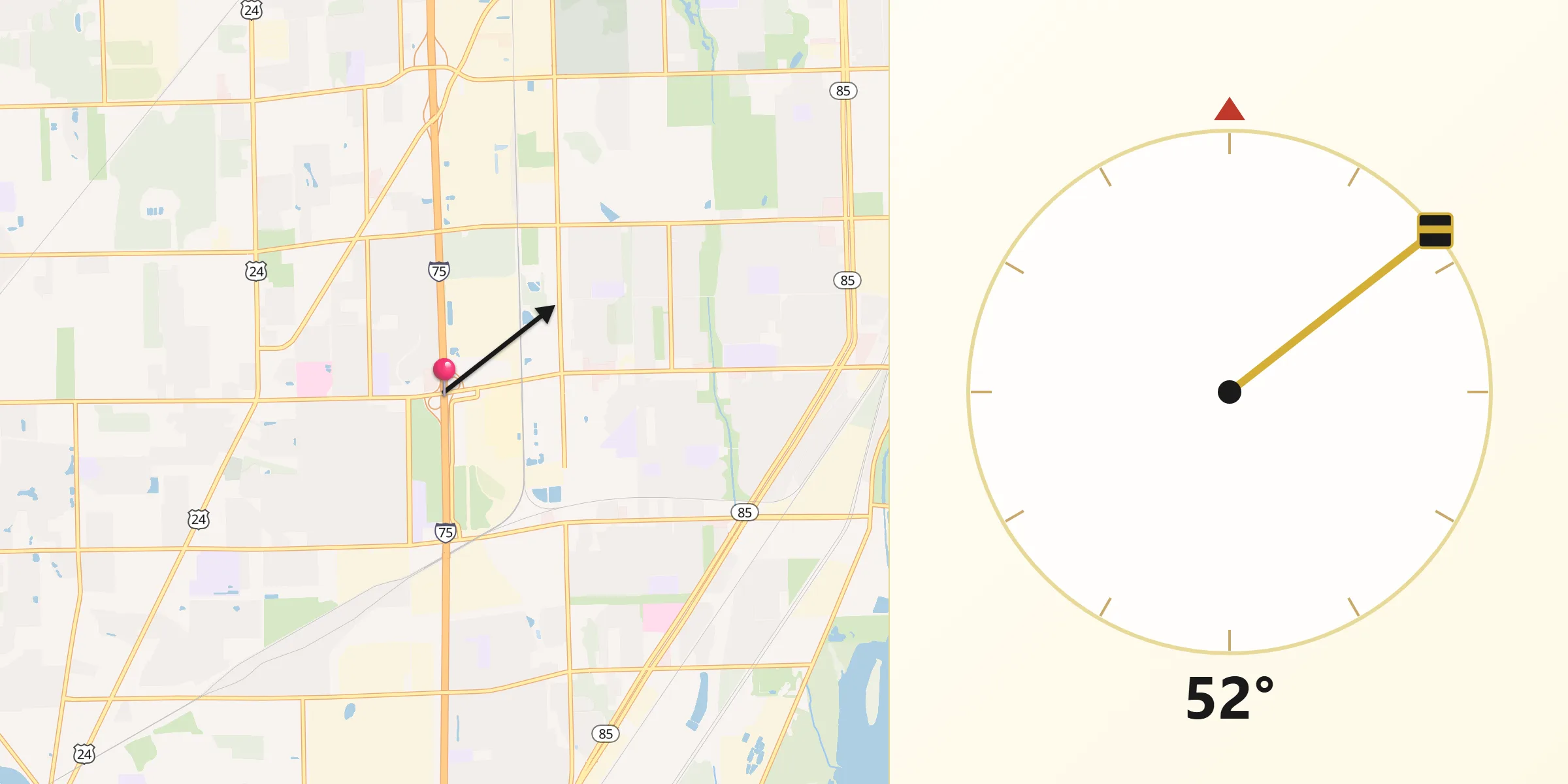 Qibla Direction from Woodhaven