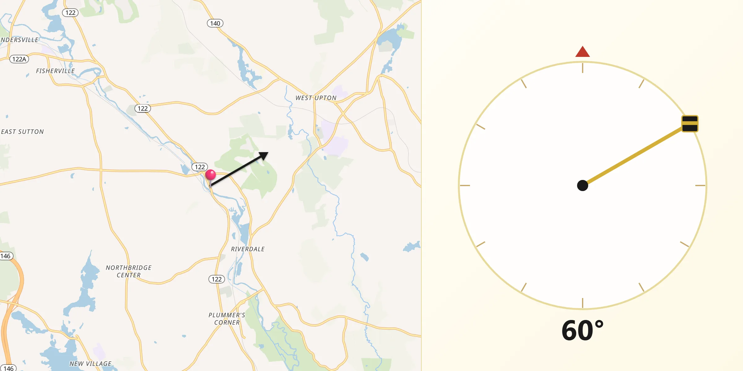 Qibla Direction from Northbridge