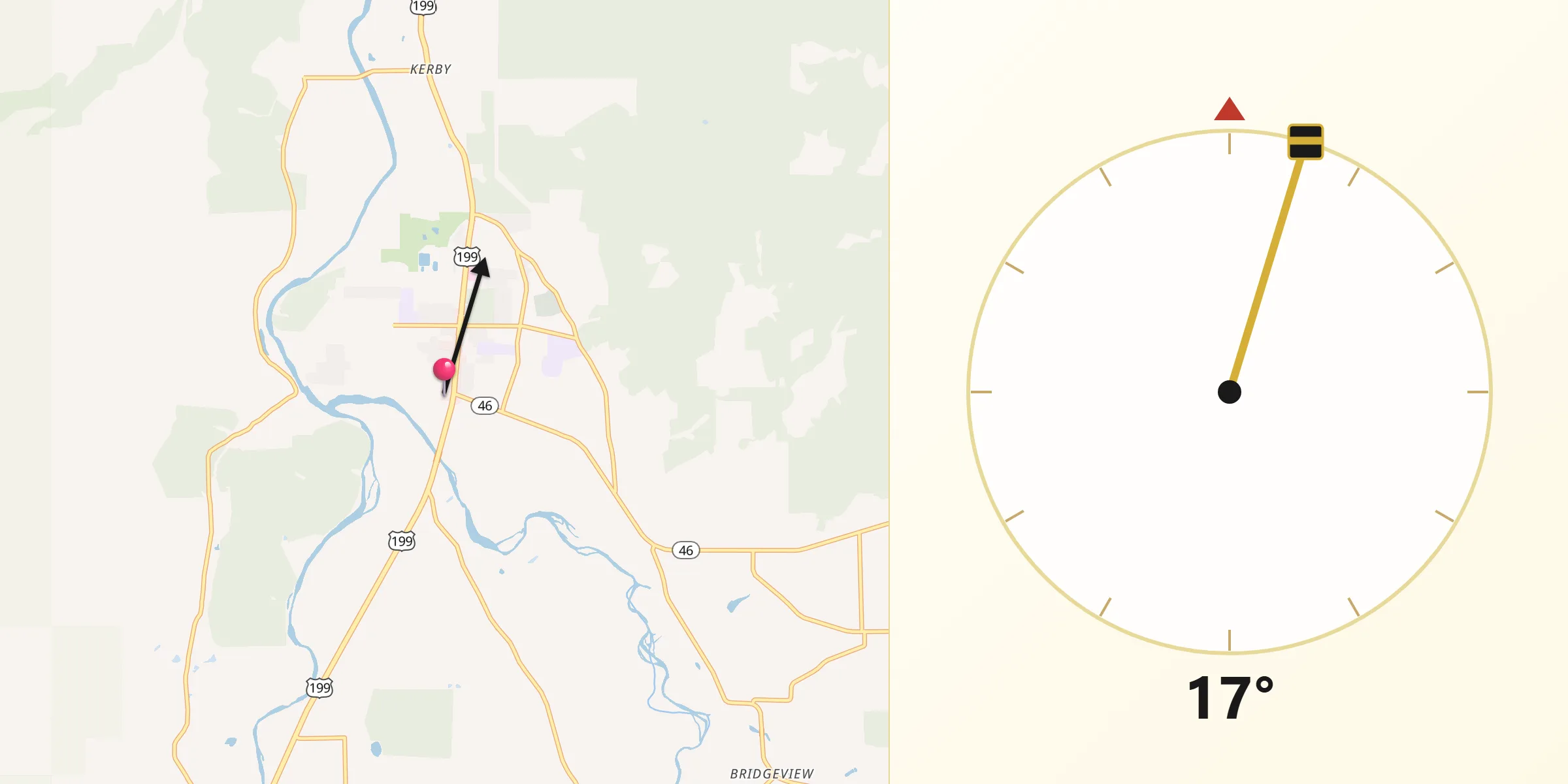 Qibla Direction from Cave Junction