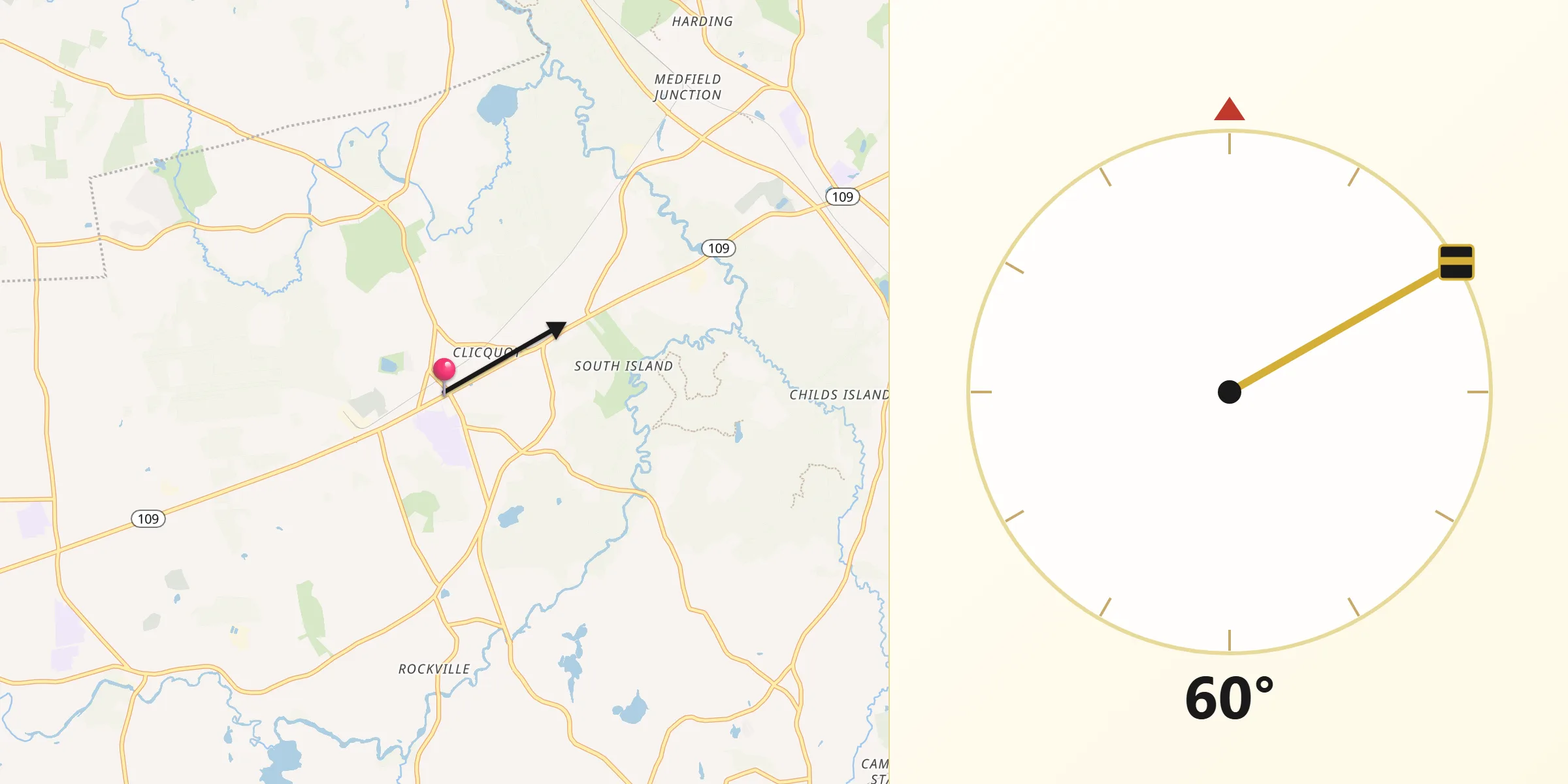 Qibla Direction from Millis