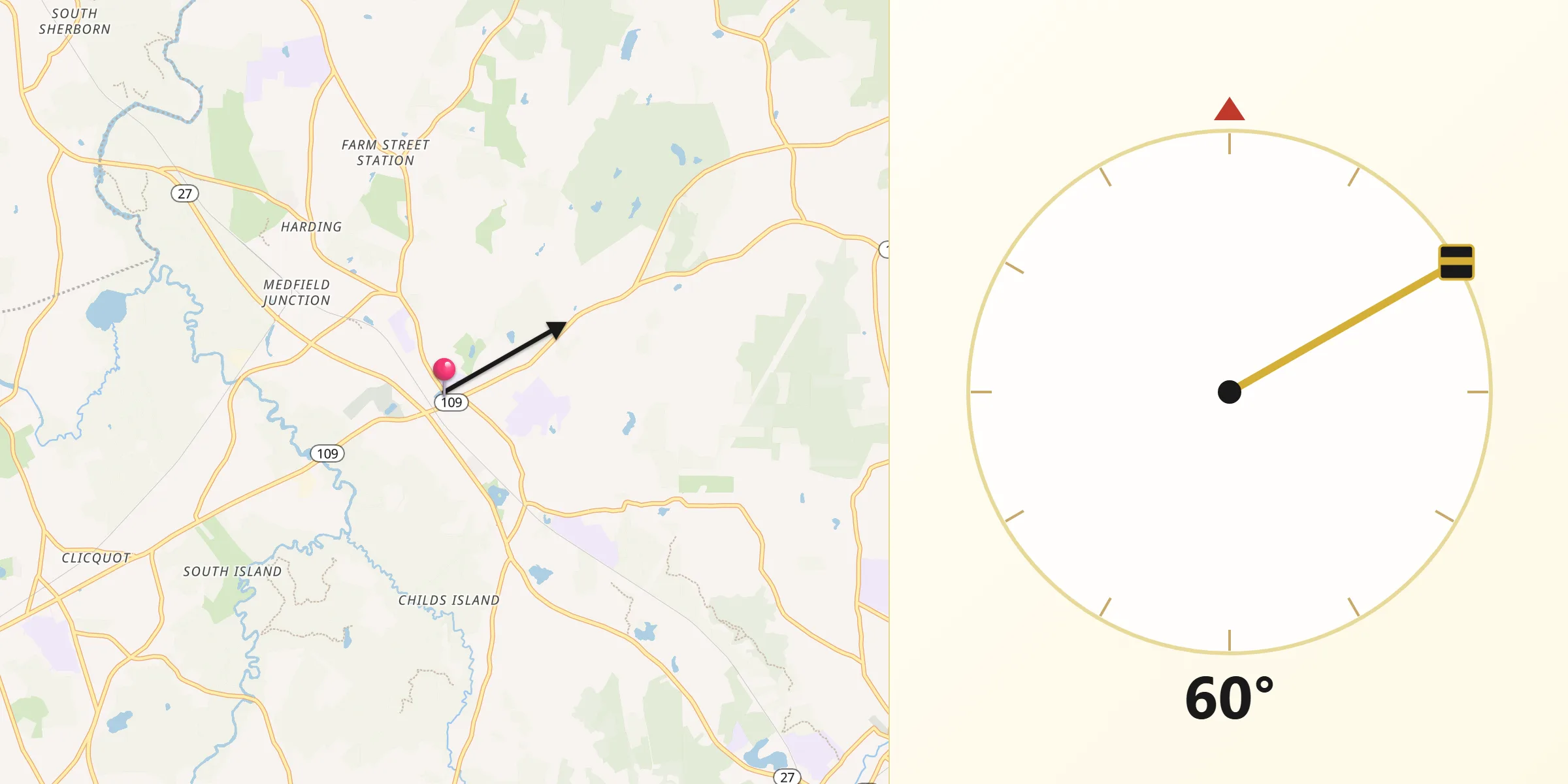 Qibla Direction from Medfield