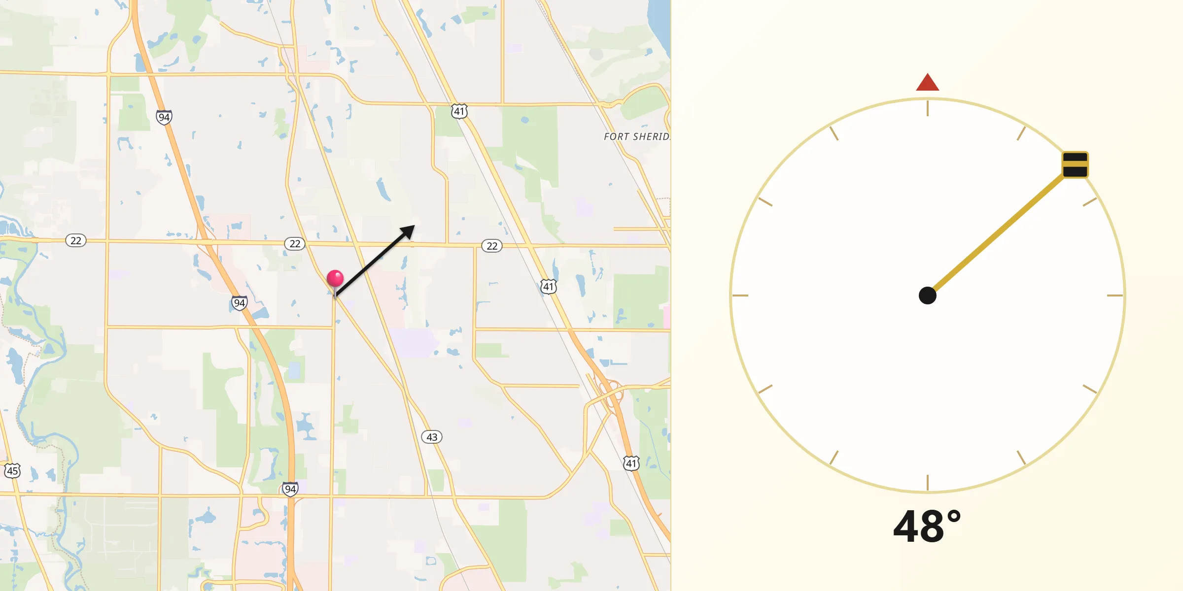 Qibla Direction from Bannockburn
