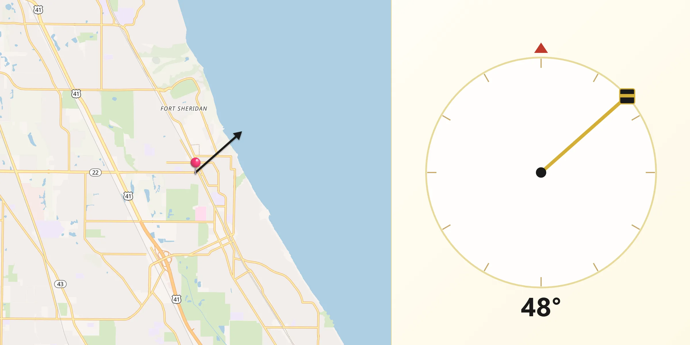 Qibla Direction from Highwood
