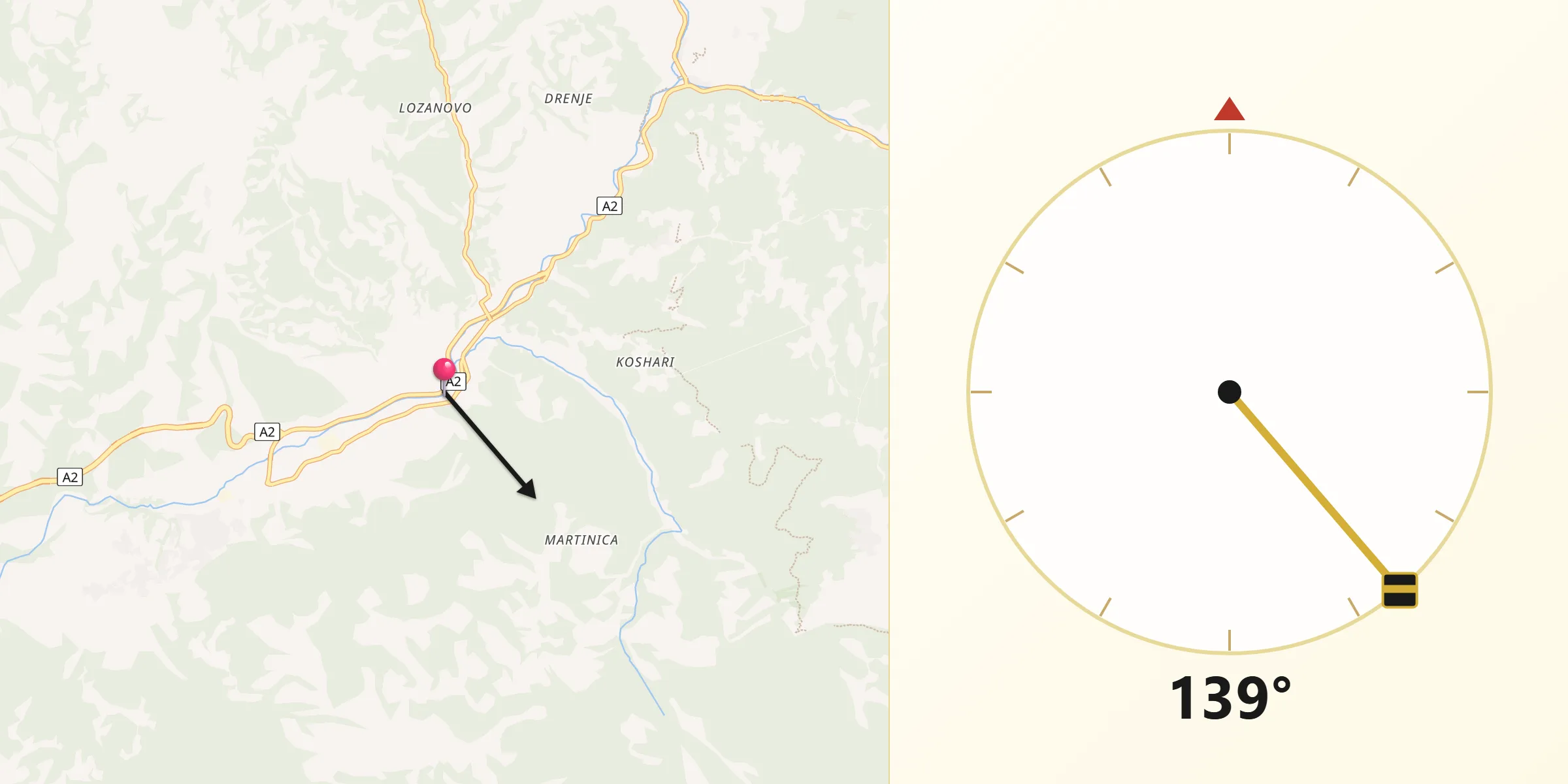 Drejtimi i Qibles nga Kriva Pallanka