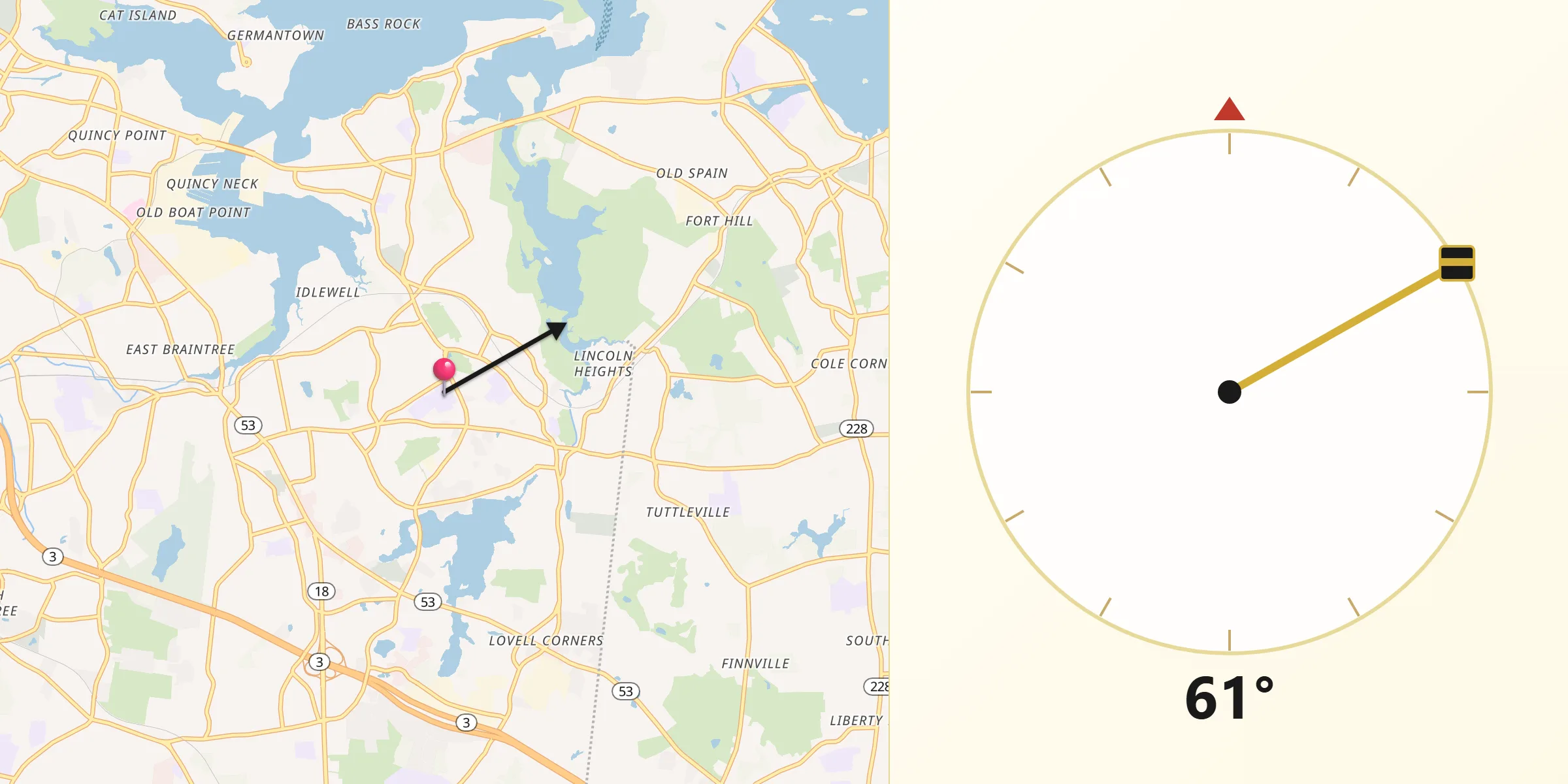 Qibla Direction from Weymouth