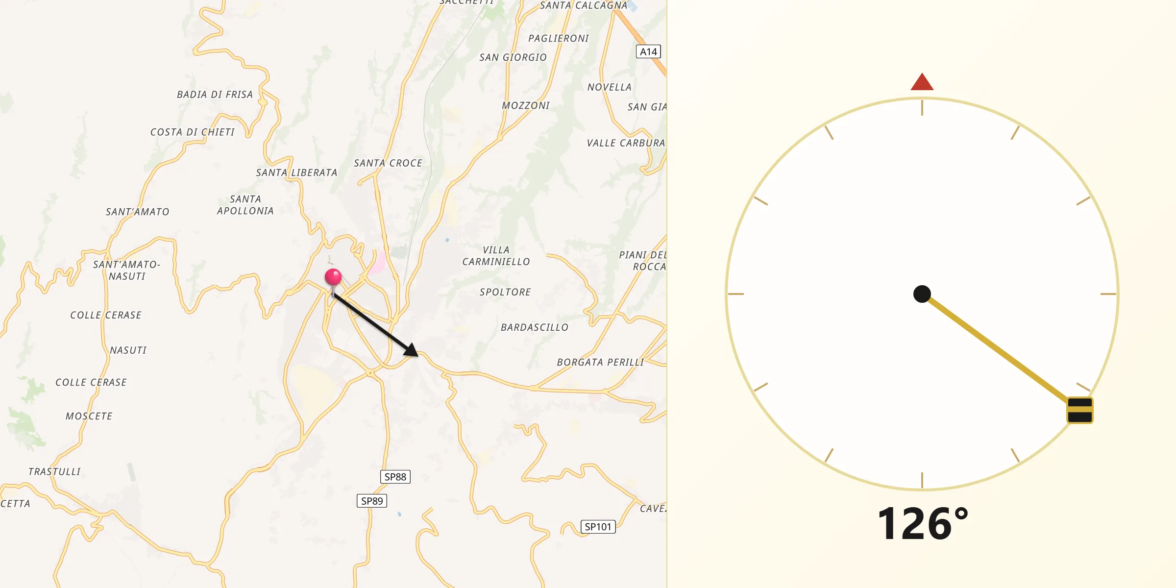 Direzione della Qibla da Lanciano