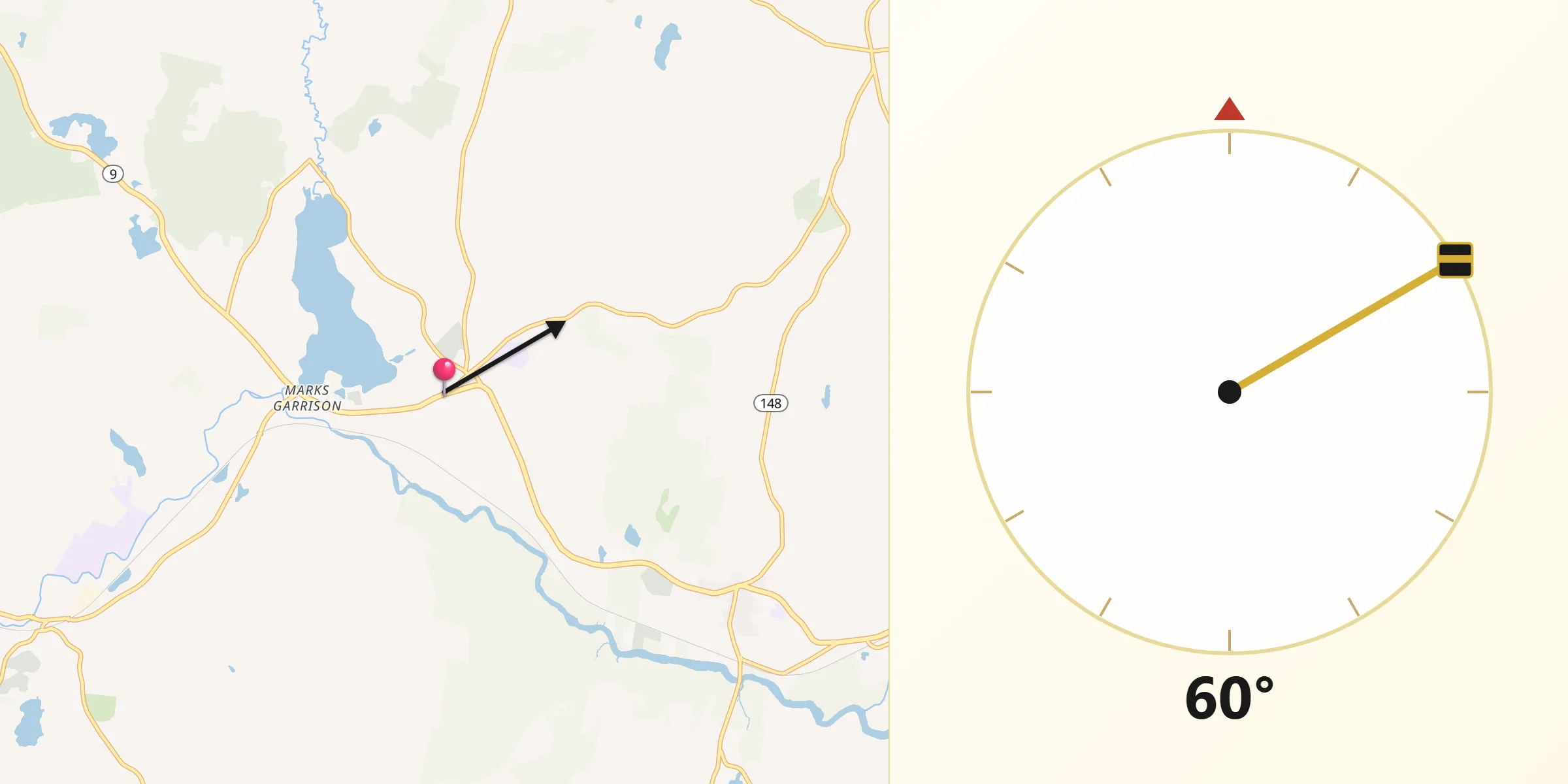 Qibla Direction from West Brookfield