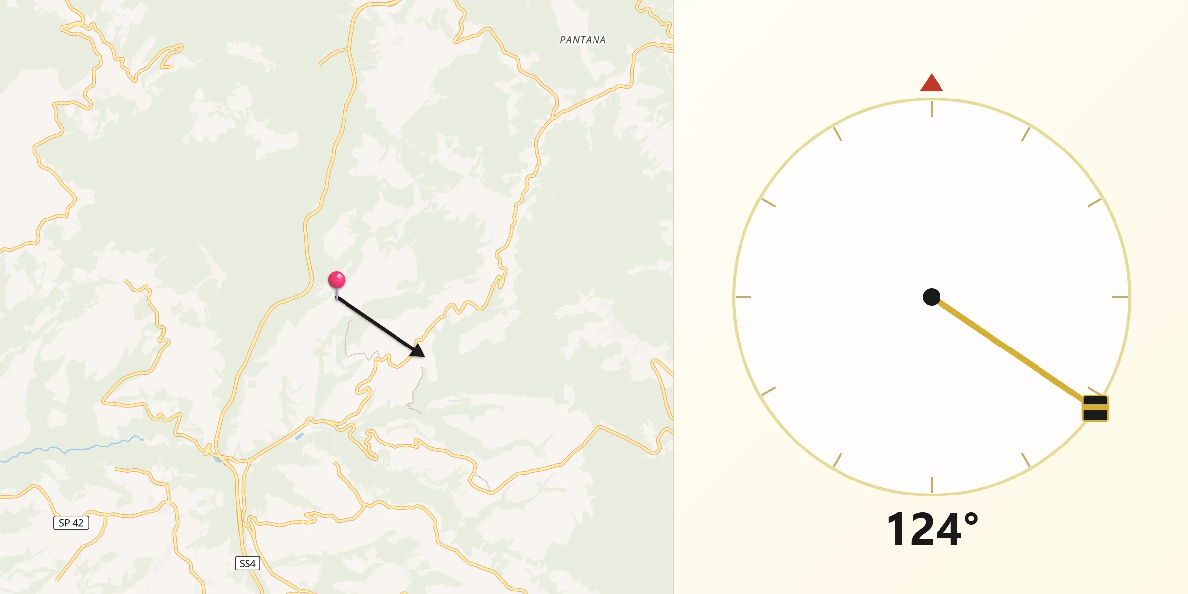 Direzione della Qibla da Poggio San Lorenzo